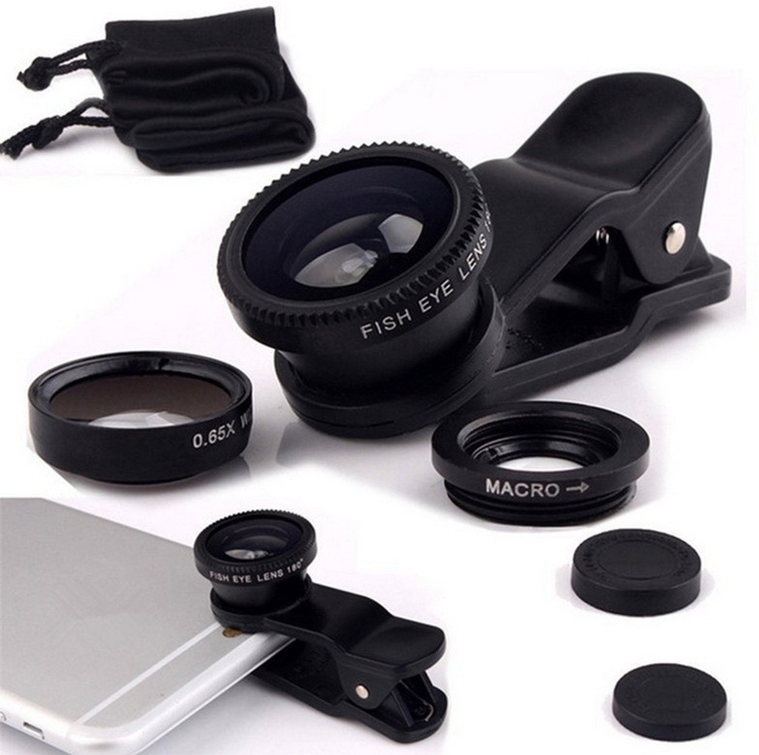 Image of OSTALY 0.45X Ultra HD 2 in 1 Mobile Lens Kit L58 Macro Lens Wide Angle and 15X Lens Mobile Phone Lens