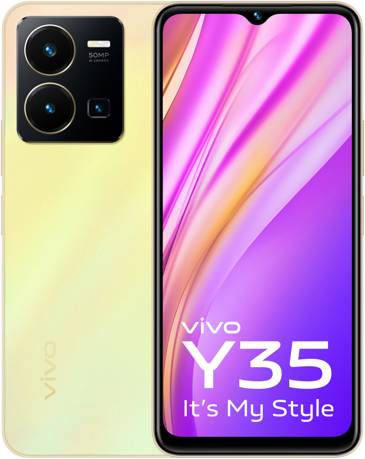 Image of vivo Y35 (Dawn Gold, 128 GB)