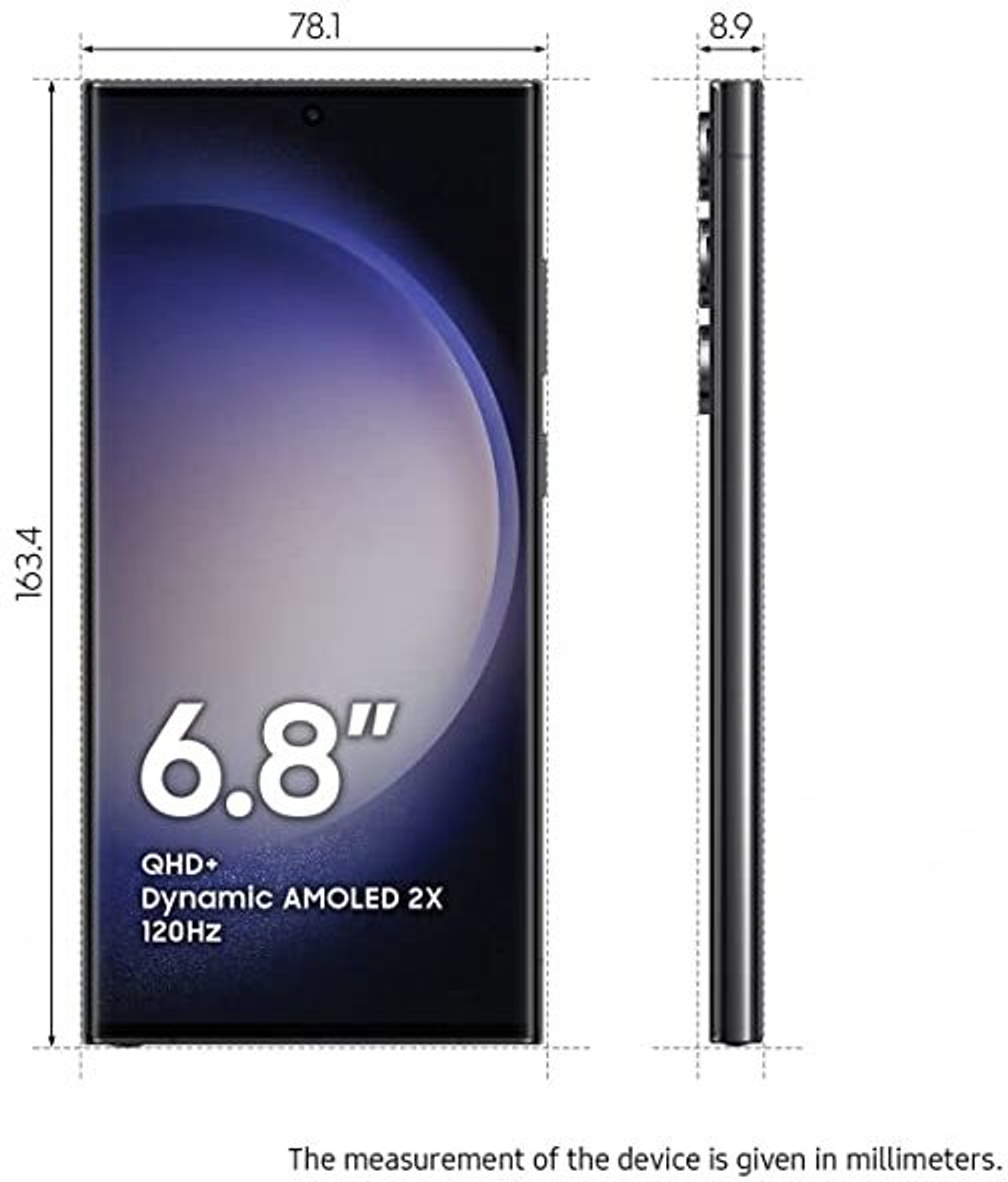 Image of SAMSUNG Galaxy S23 Ultra 5G (Phantom Black, Cream, 512 GB) (12 GB RAM)