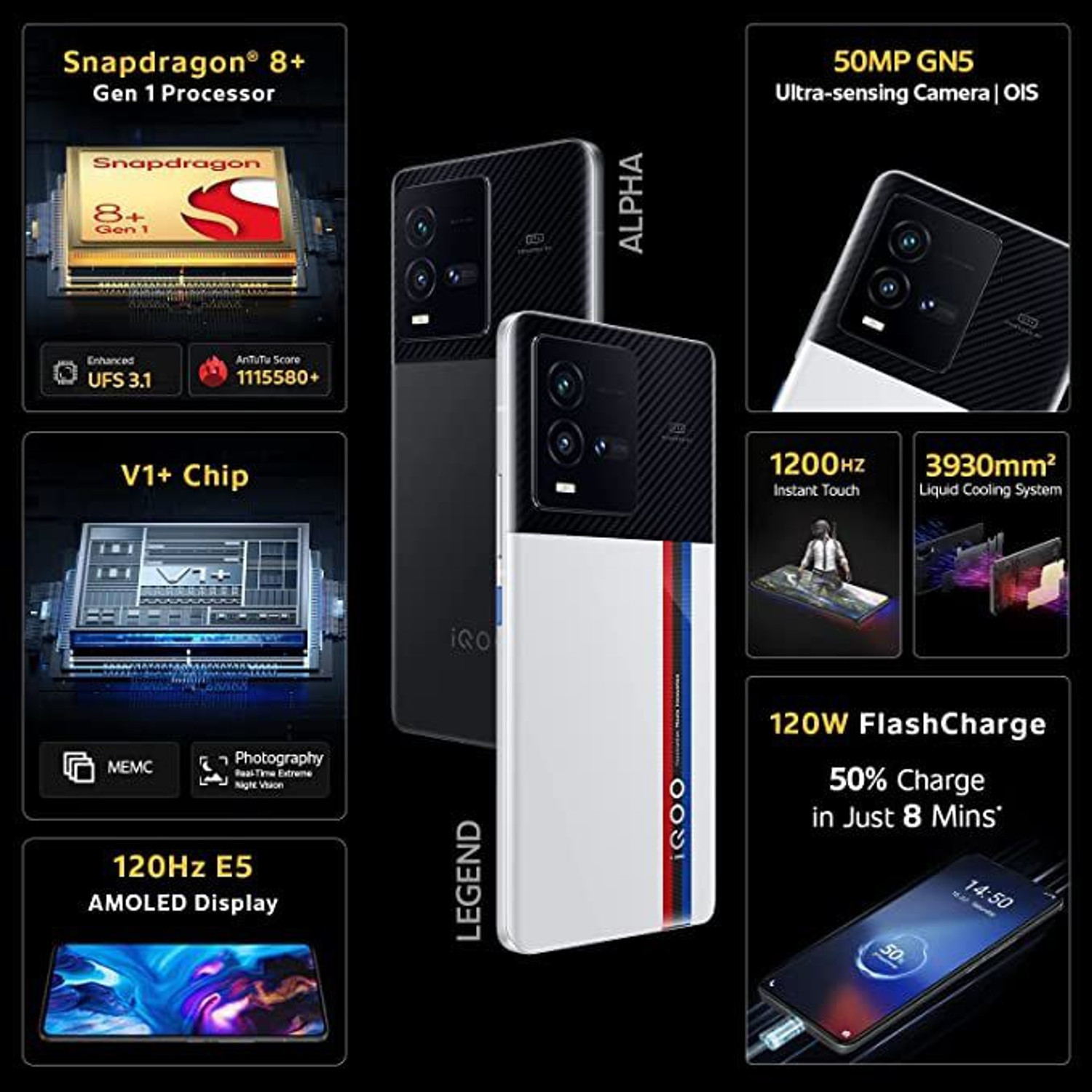 Image of IQOO 9T 5G (LEGEND, 128 GB)
