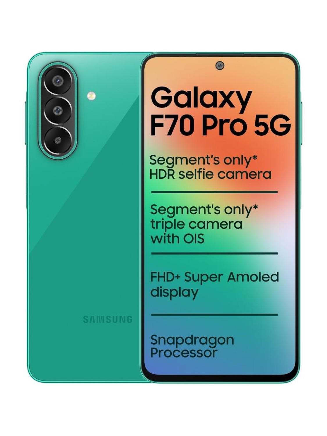 Galaxy F70 Pro 5G (Aura Green, 128 GB) (8 GB RAM)