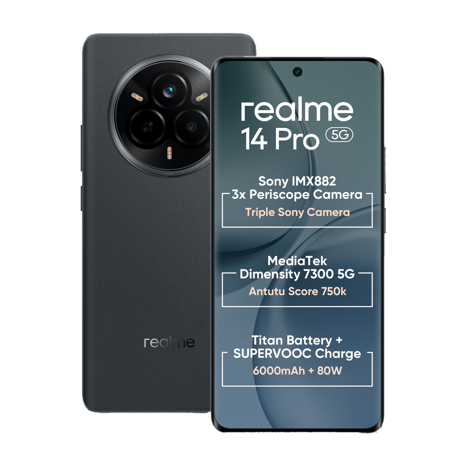 realme 14 Pro 5G (Suede Grey, 128 GB)