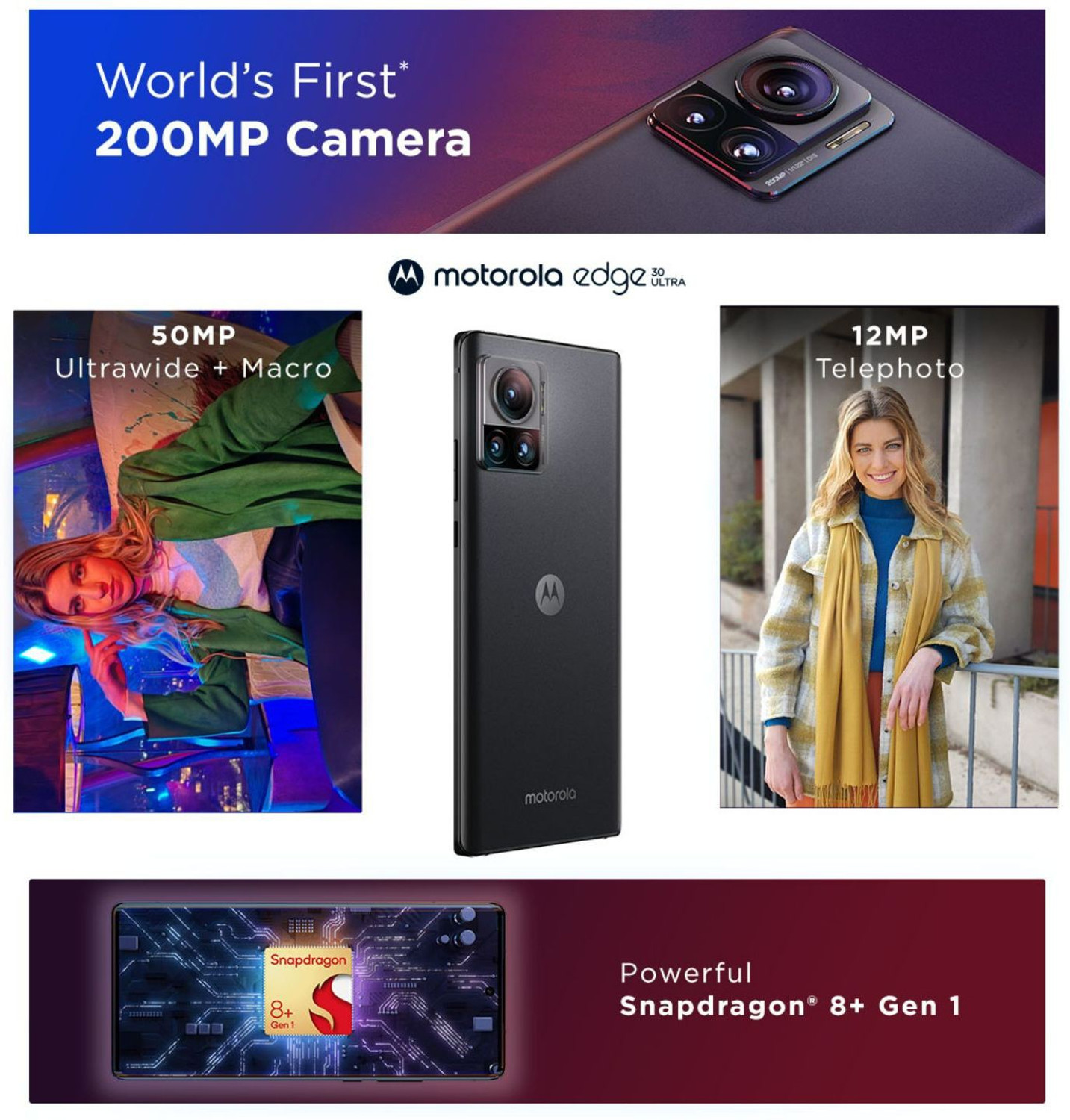 Image of Motorola Edge 30 Ultra (Interstellar Black, 128 GB)