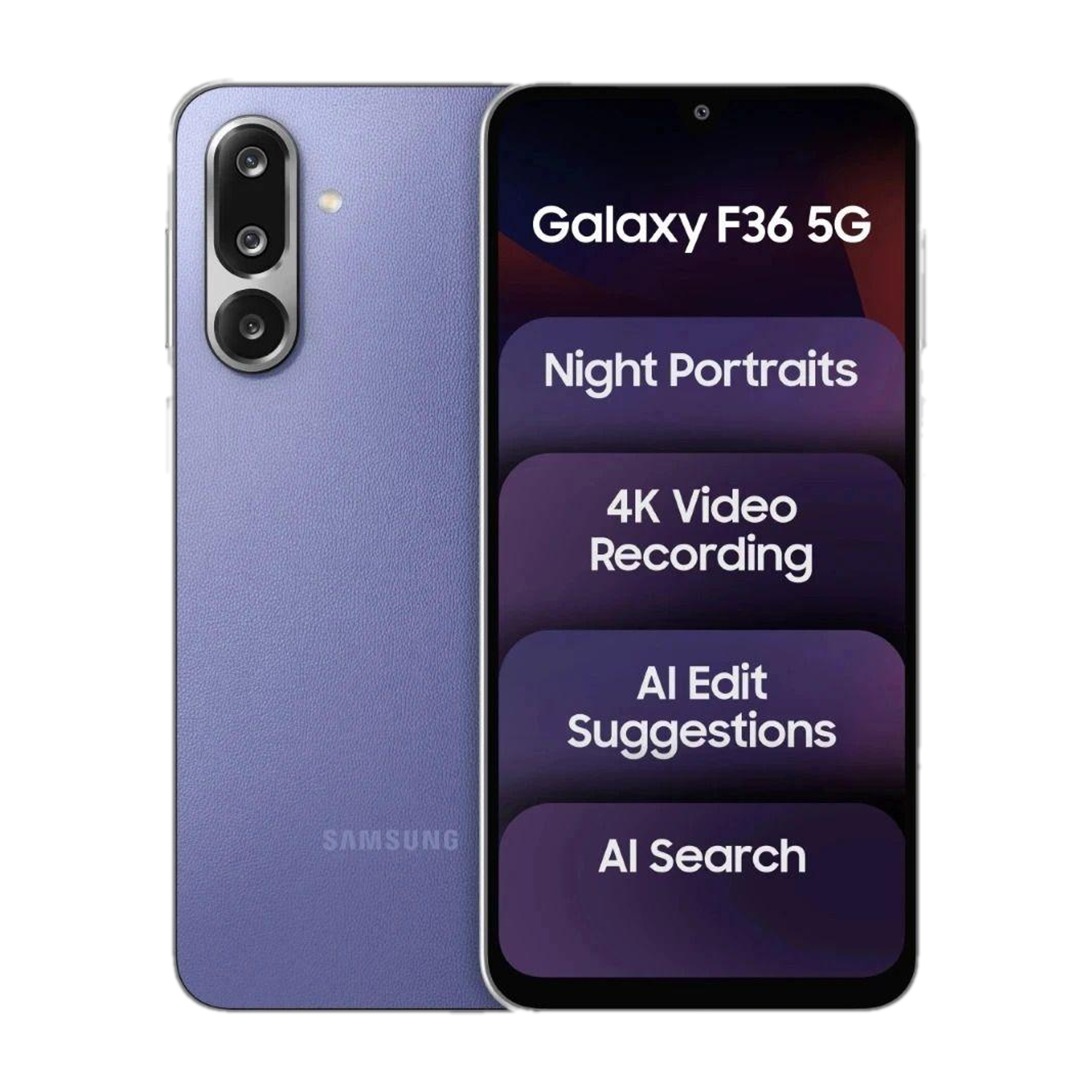 Samsung Galaxy F36 5G (Luxe Violet, 128 GB)