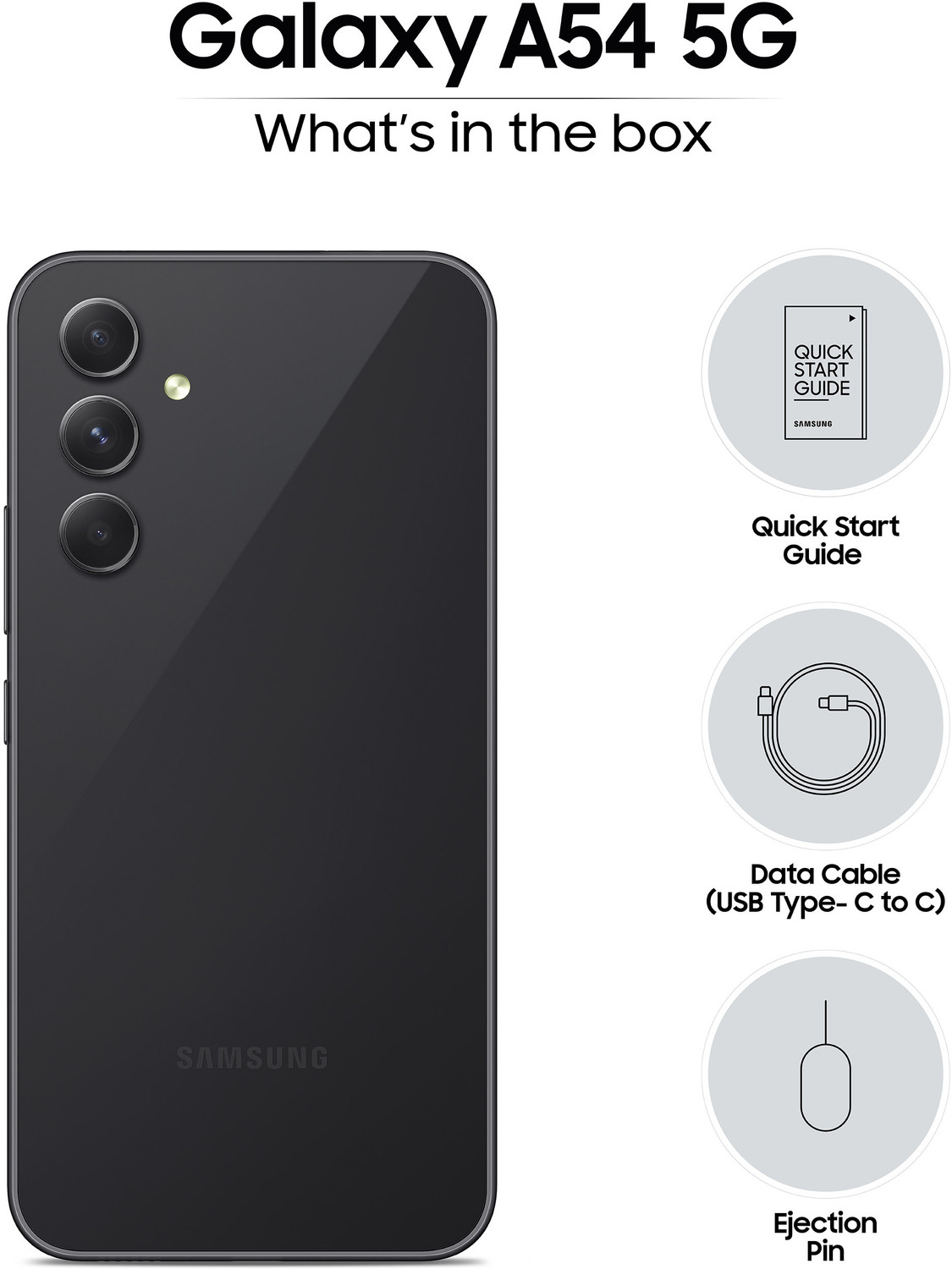 Image of Samsung Galaxy A54 5G (Awesome Graphite, 128 GB)