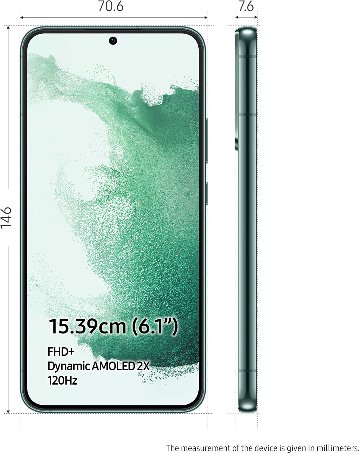 Image of SAMSUNG Galaxy S22 5G (Green, 256 GB) (8 GB RAM)