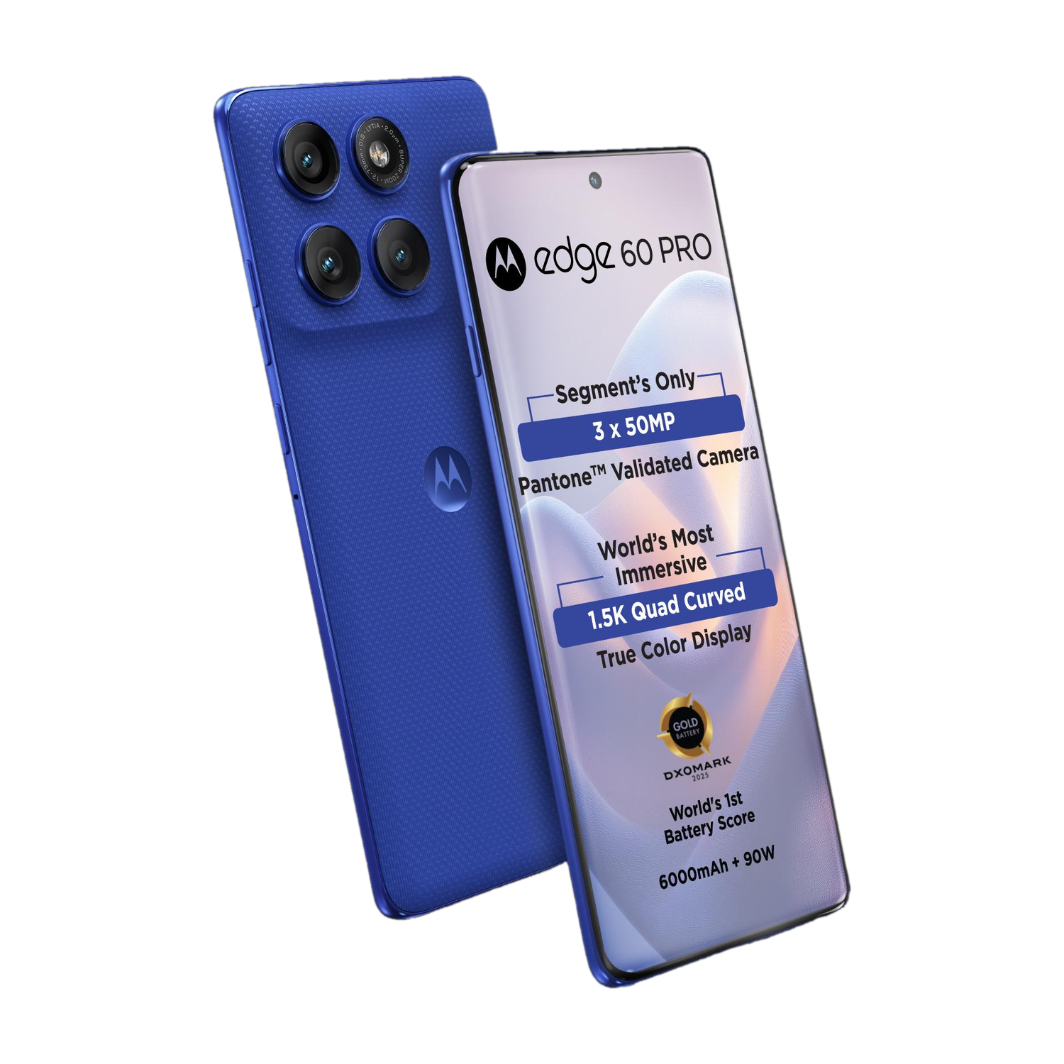 MOTOROLA Edge 60 Pro (Pantone Dazzling Blue, 256 GB)