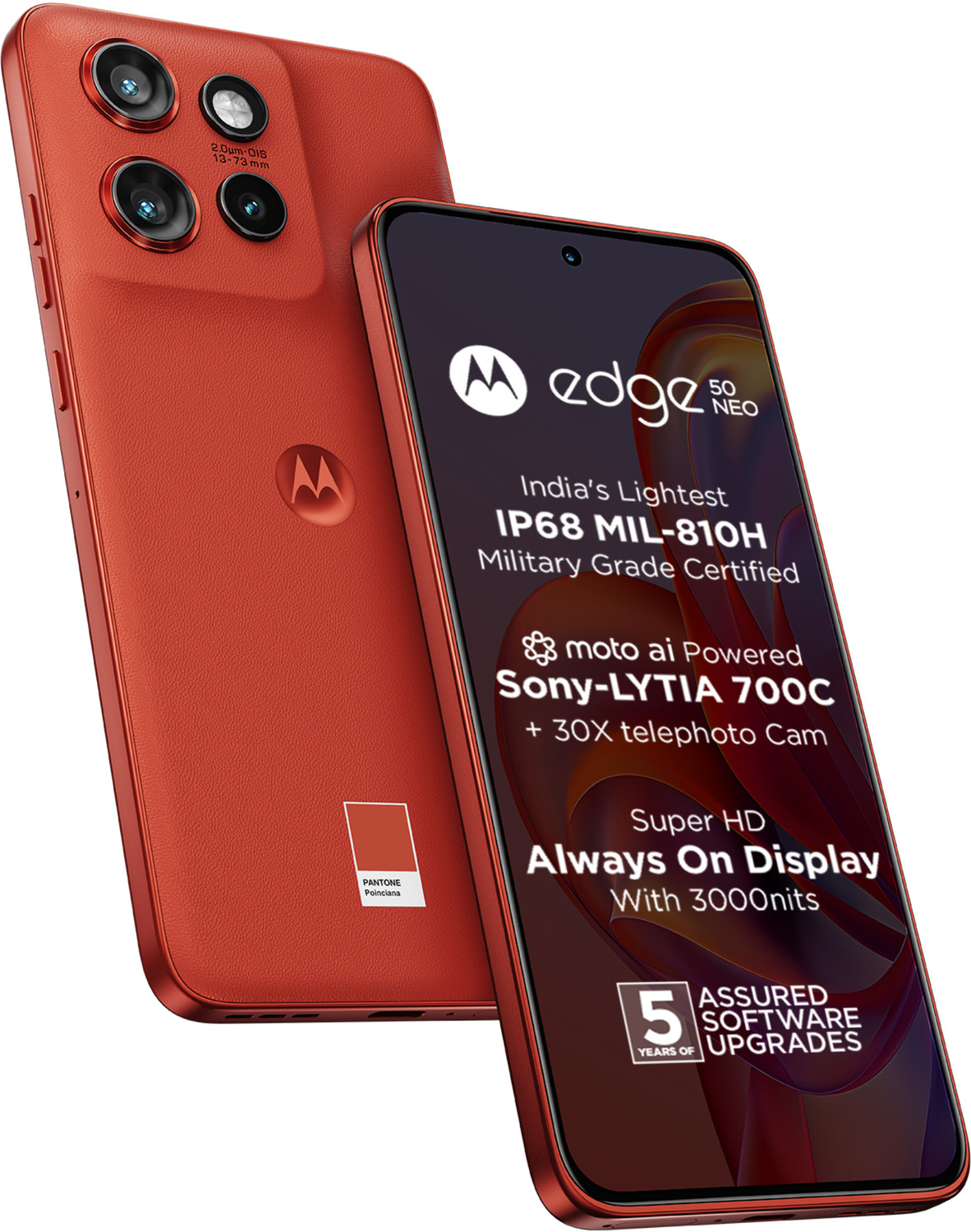 Motorola Edge 50 Neo 256GB Pantone Poinciana 5G Phone