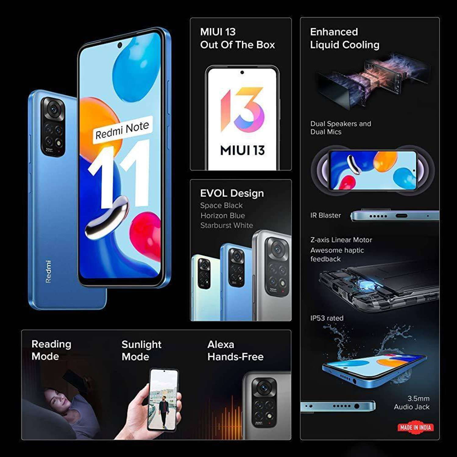 Image of REDMI Note 11S (Horizon Blue, 128 GB)