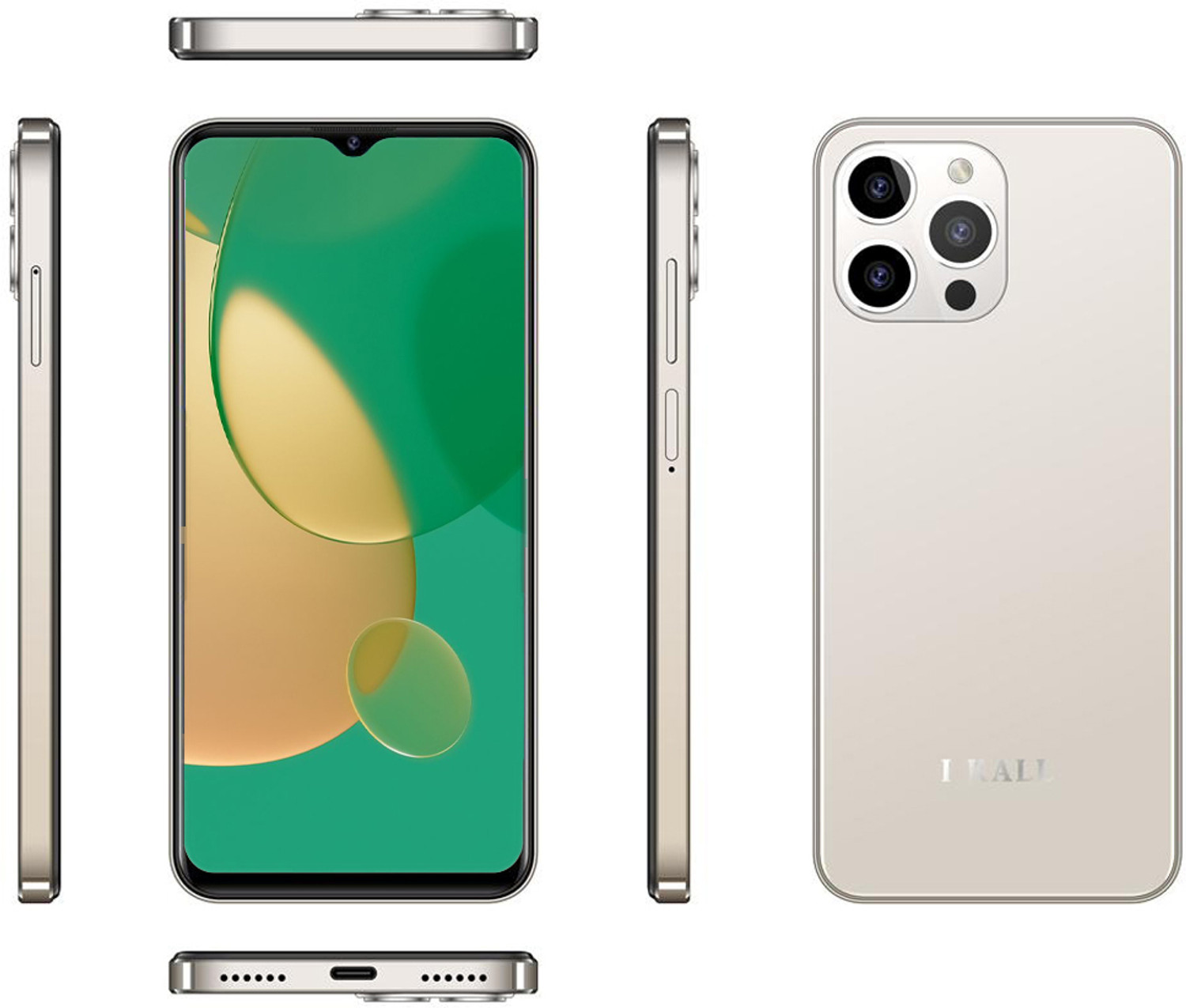 Image of I Kall Z19 Pro-Gold (Beige, 64 GB)