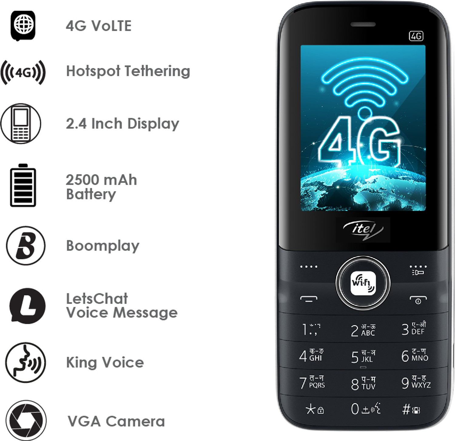 Image of itel Magic X Pro 4G| 2500mAh Big Battery| Expandable Storage upto 64GB