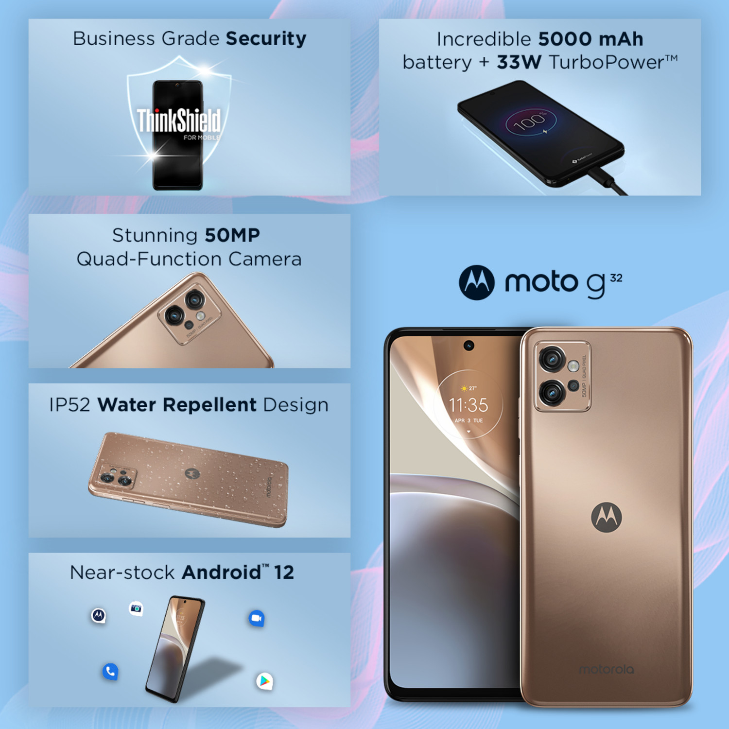 Image of Motorola G32 (Rose Gold, 128 GB)