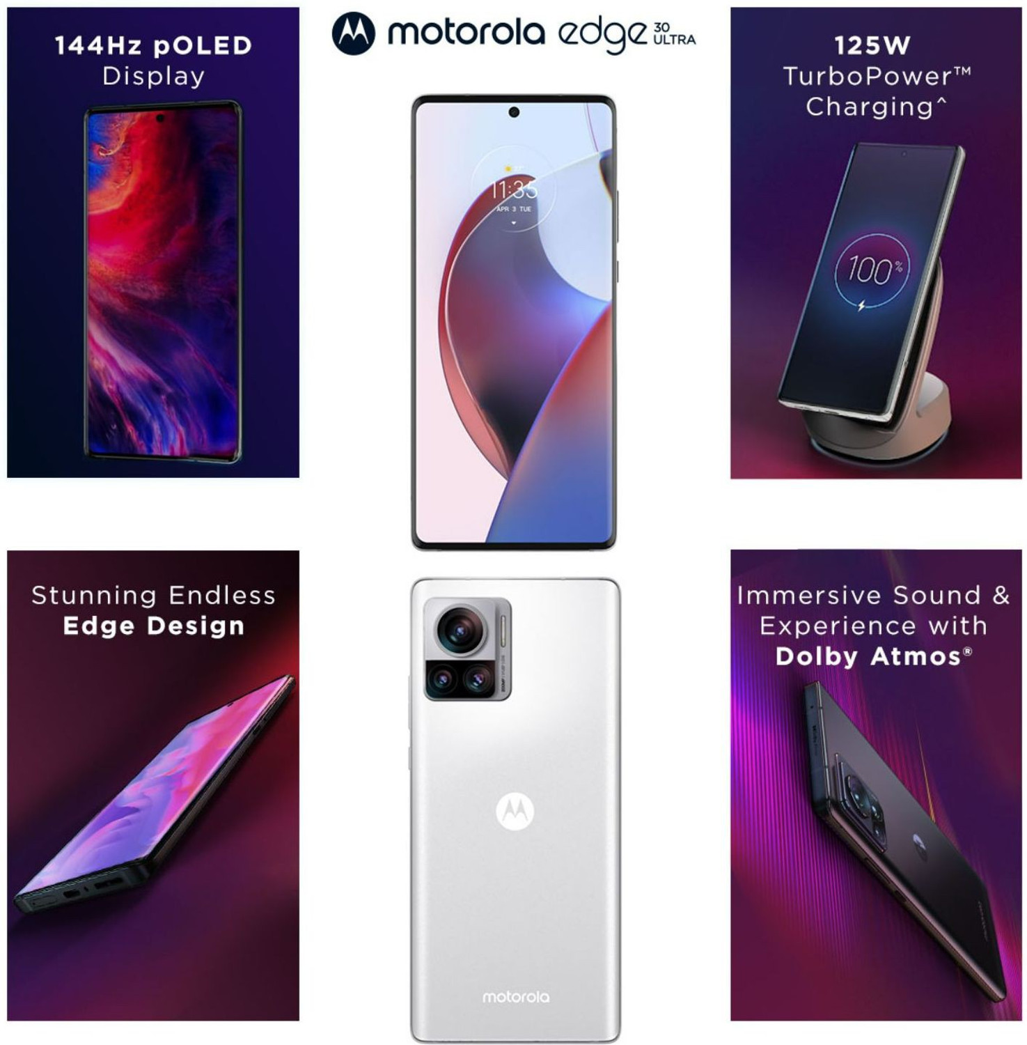 Image of Motorola Edge 30 Ultra (Starlight White, 256 GB)