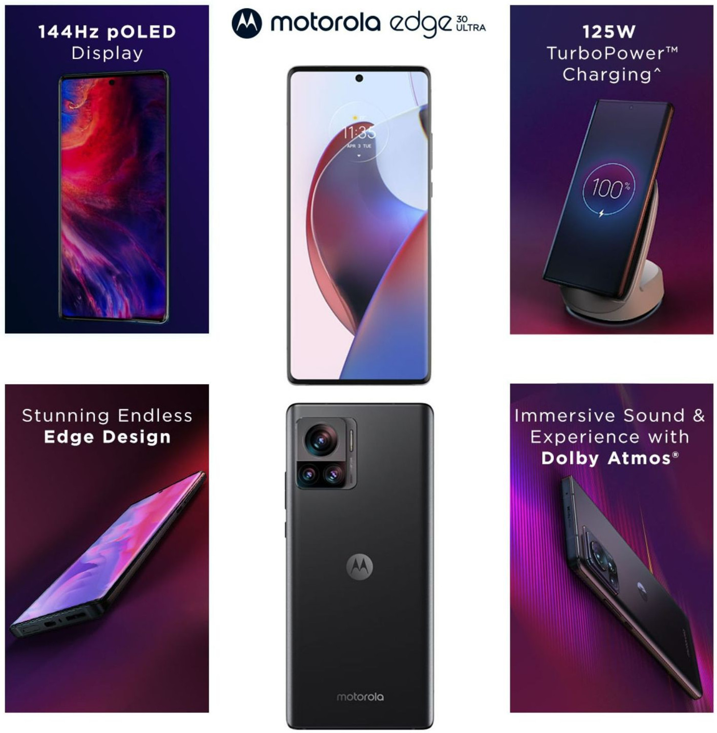 Image of Motorola Edge 30 Ultra (Interstellar Black, 128 GB)