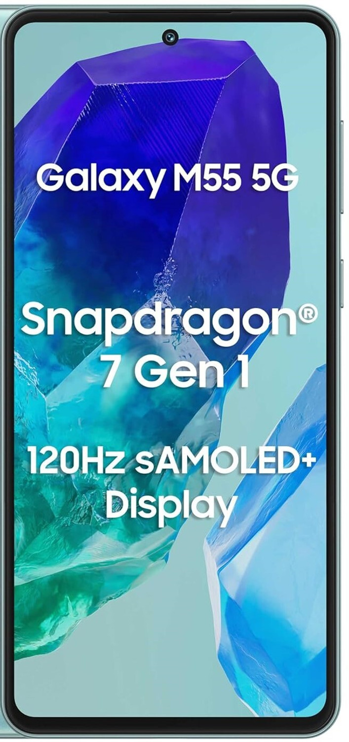Samsung Galaxy M55 5G Light Green – 128GB Smartphone