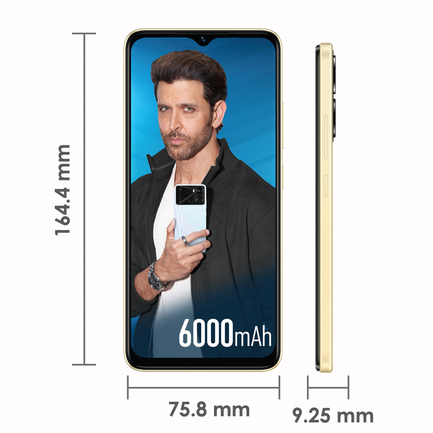 Image of itel P40 (Luxurious Gold, 32 GB)