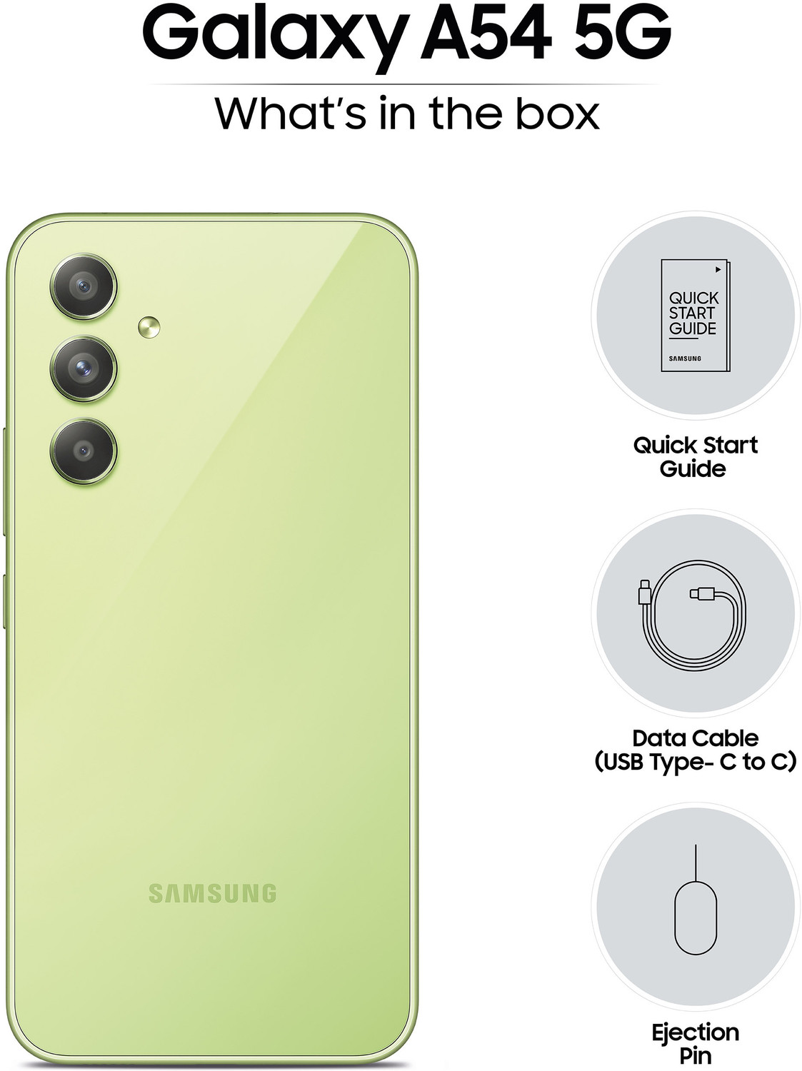 Image of Samsung Galaxy A54 5G (Awesome Lime, 128 GB)
