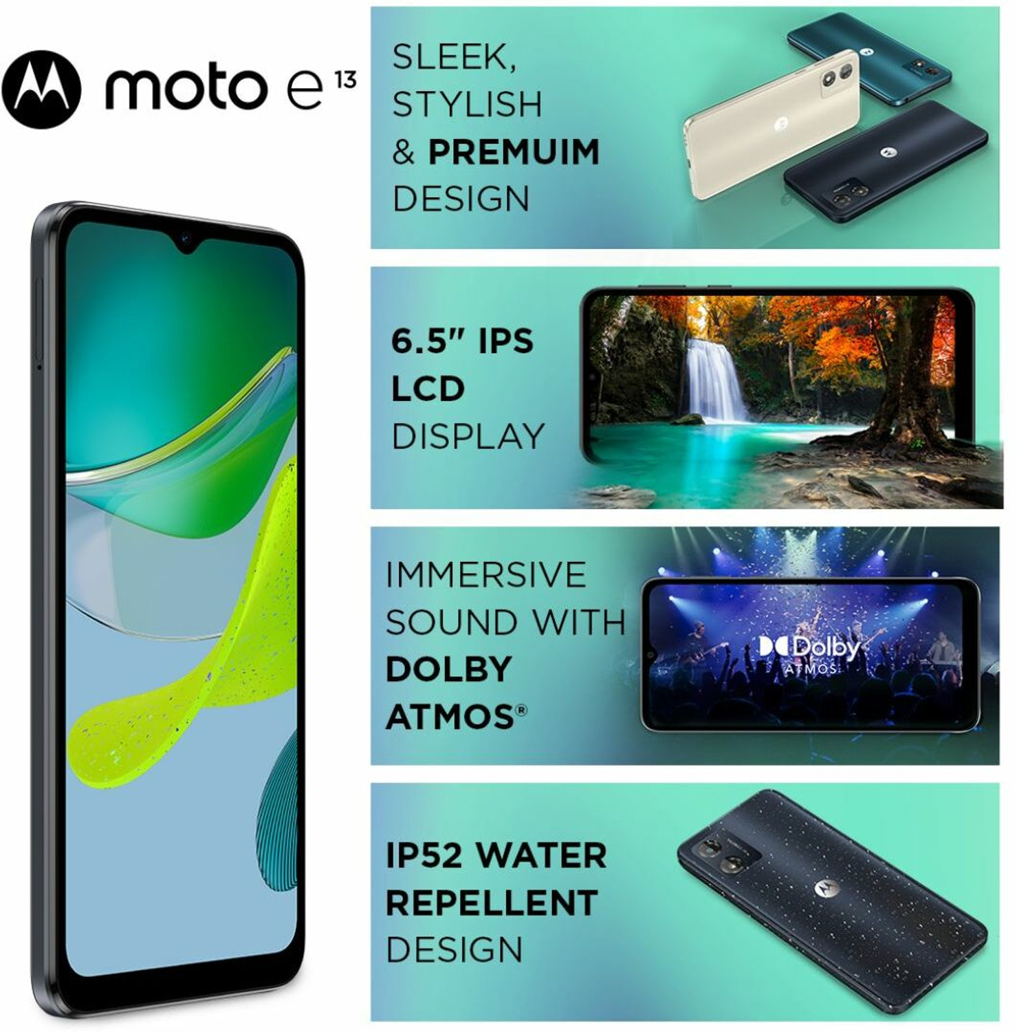 Image of Motorola e13 (Cosmic Black, 64 GB)