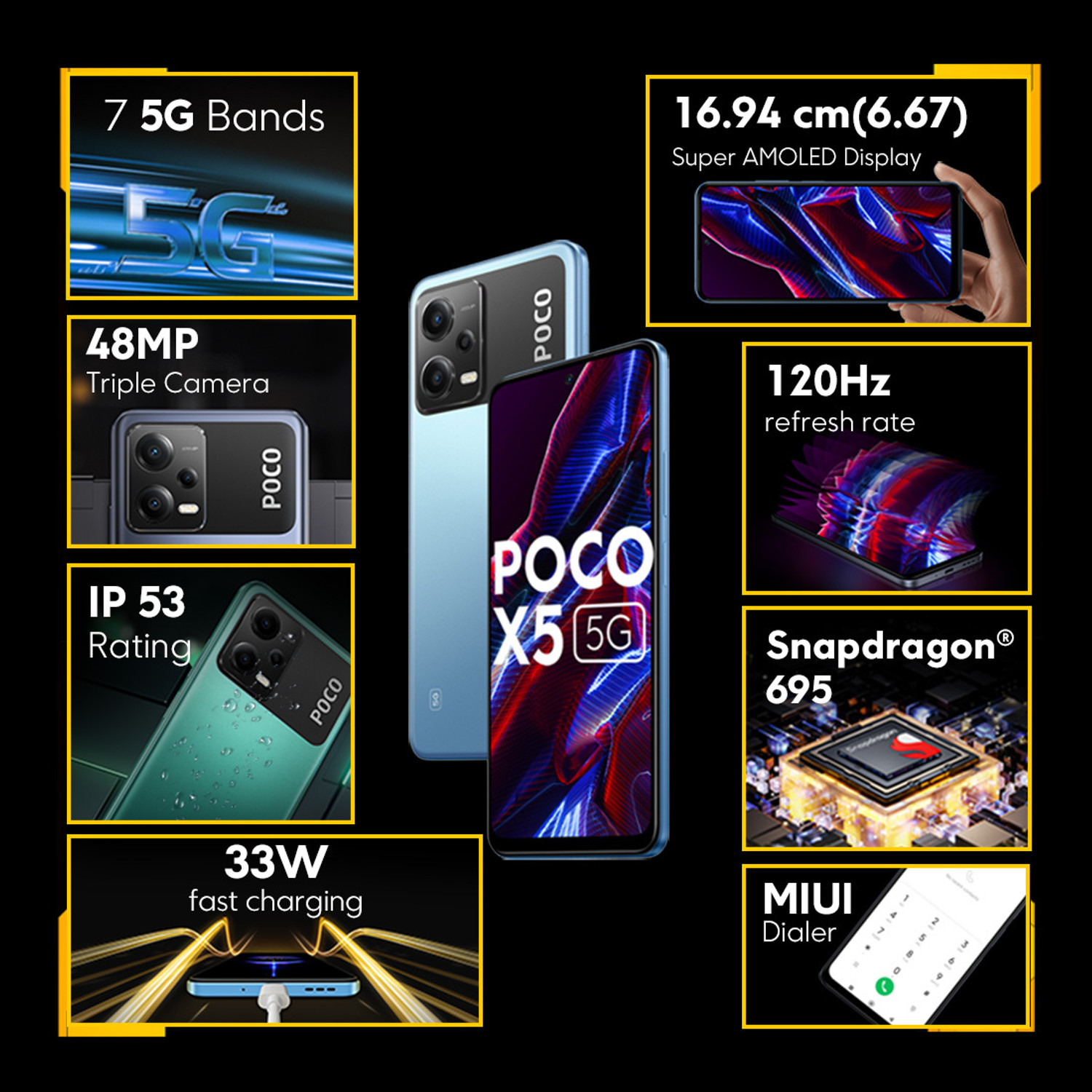 Image of POCO X5 5G (Wildcat Blue, 256 GB)