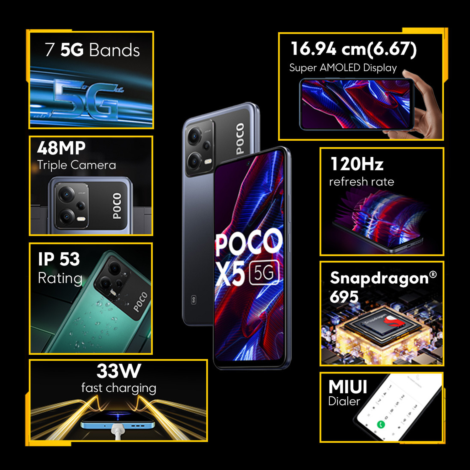 Image of POCO X5 5G (Jaguar Black, 256 GB)
