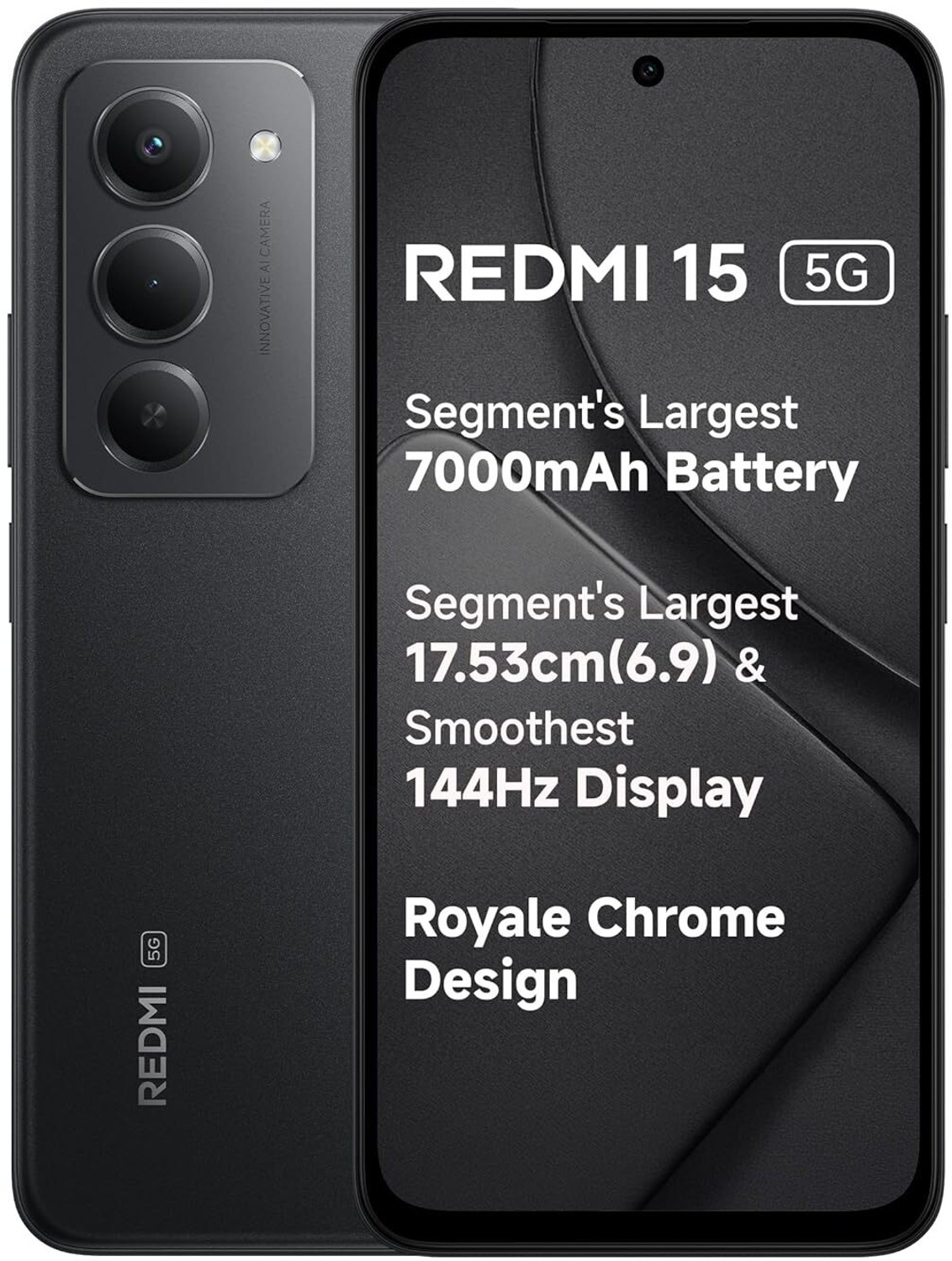 Redmi 15 5G Midnight Black 256GB – Buy Online for ₹22,819
