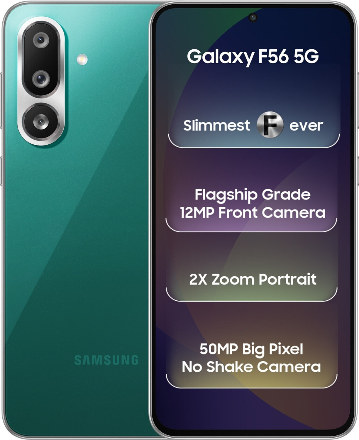 Samsung Galaxy F56 5G (128GB, Green) – ₹25,999
