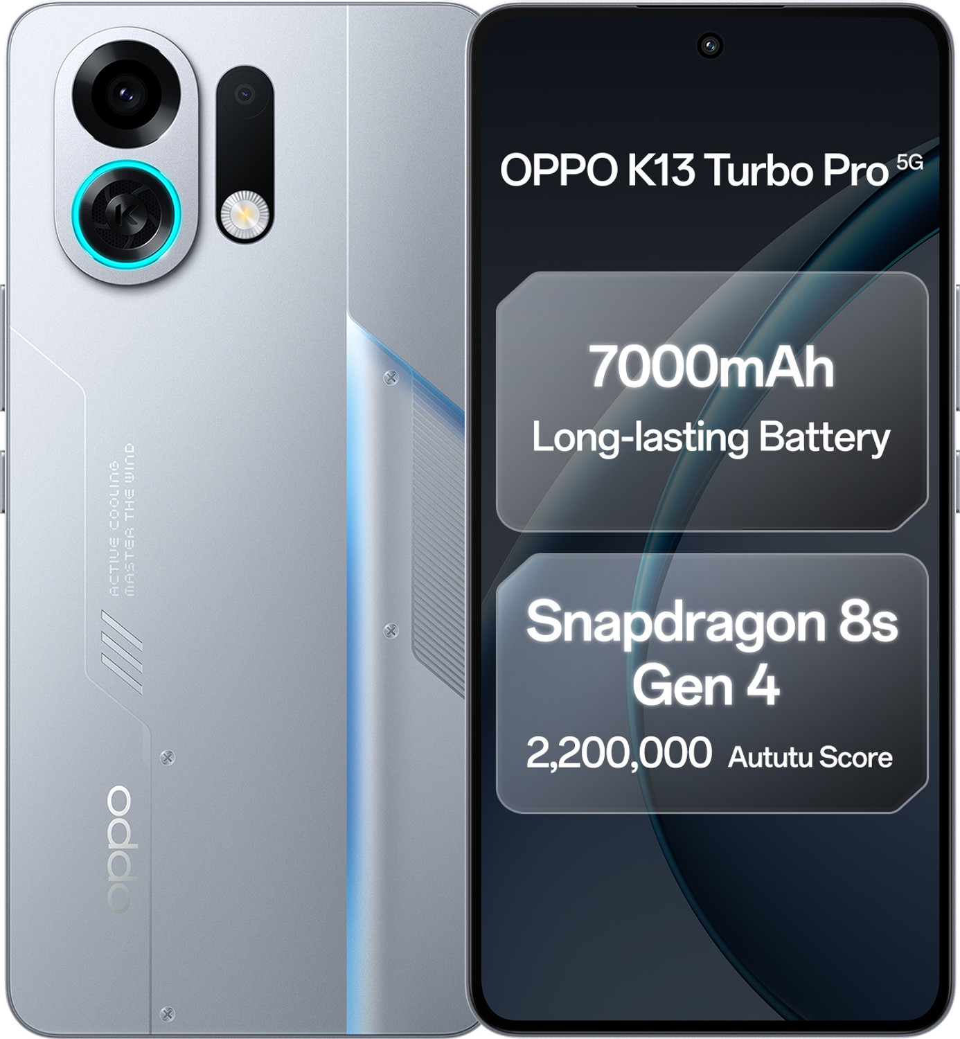 OPPO K13 Turbo Pro 5G (Silver Knight, 256 GB)