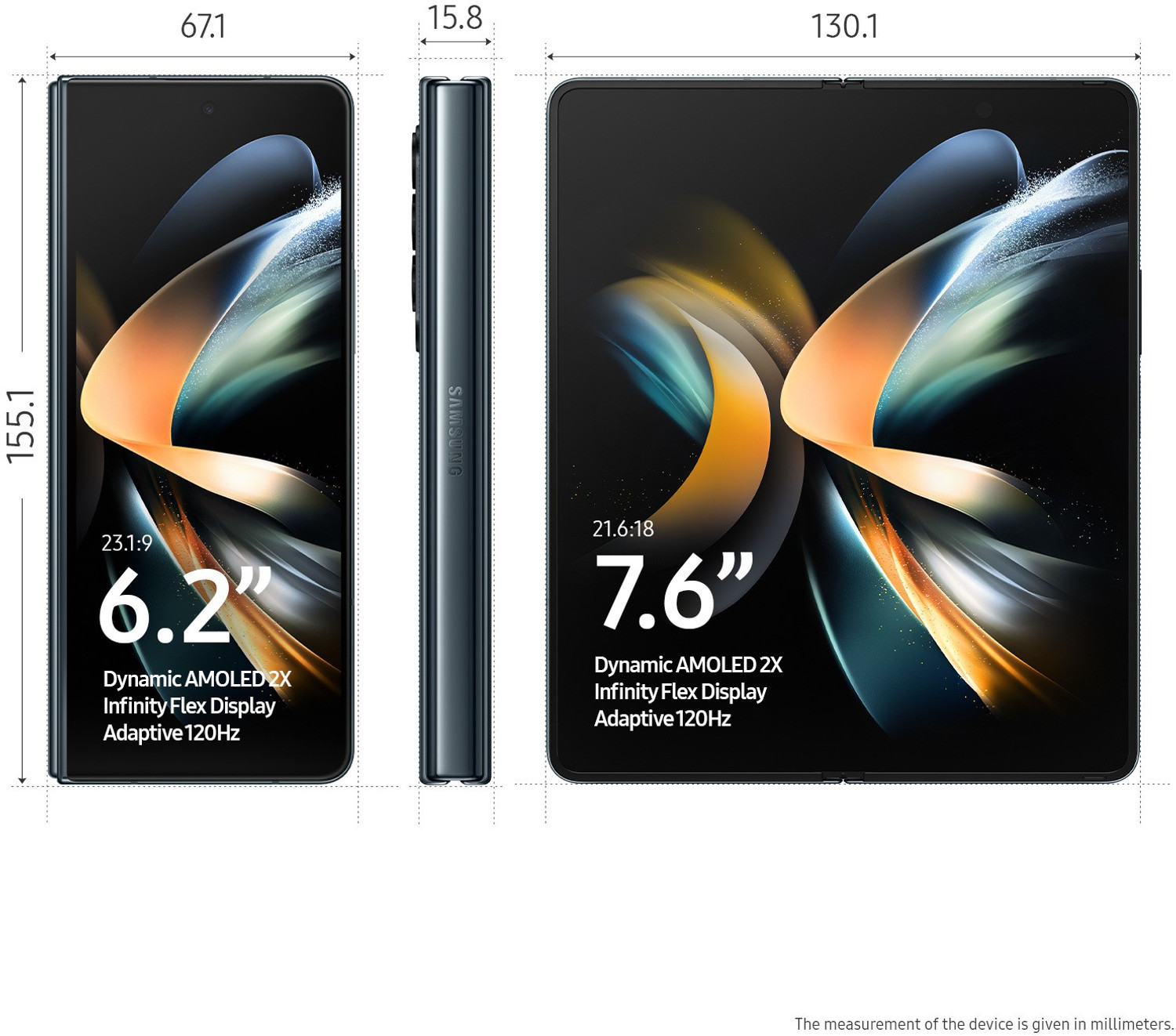 Image of Samsung Galaxy Z Fold4 5G (Graygreen, 256 GB)