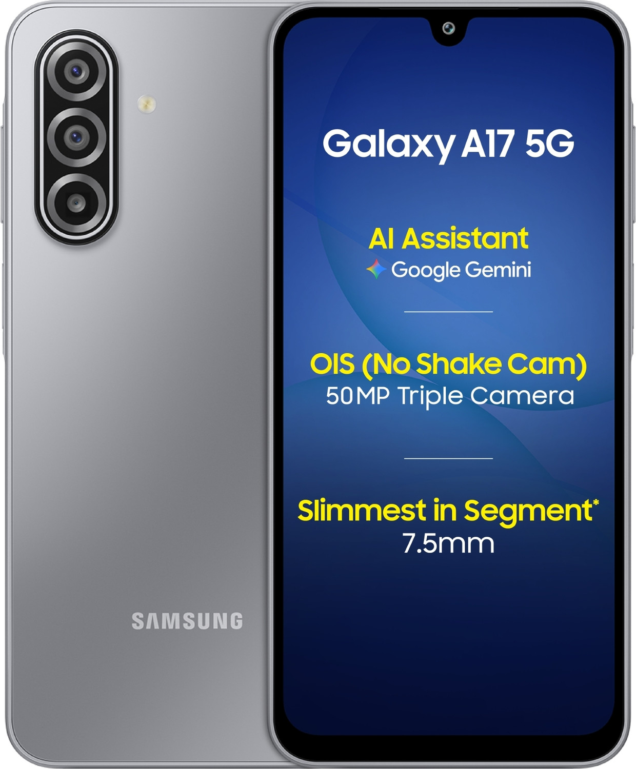 Samsung Galaxy A17 5G 128GB Gray – ₹19,499, 11% Off