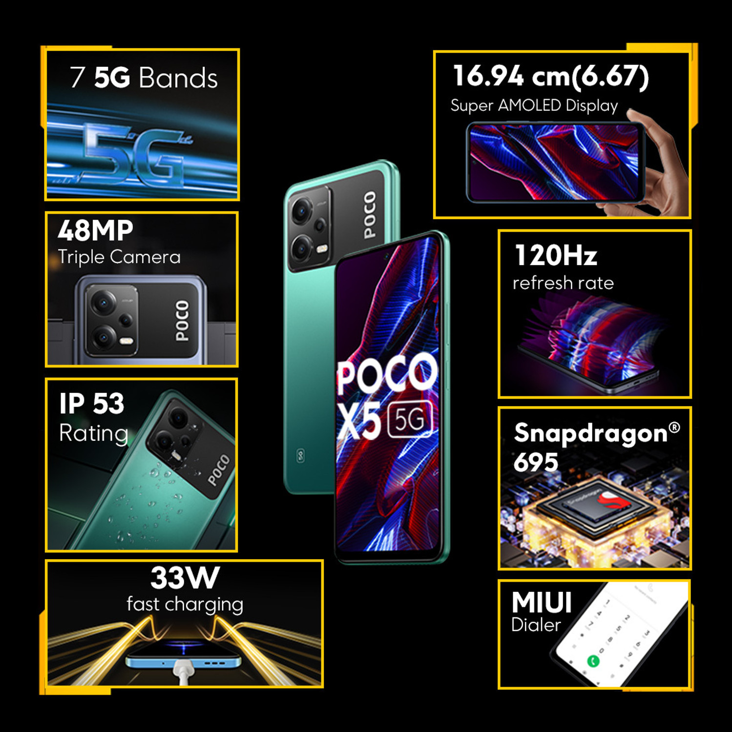 Image of POCO X5 5G (Supernova Green, 256 GB)