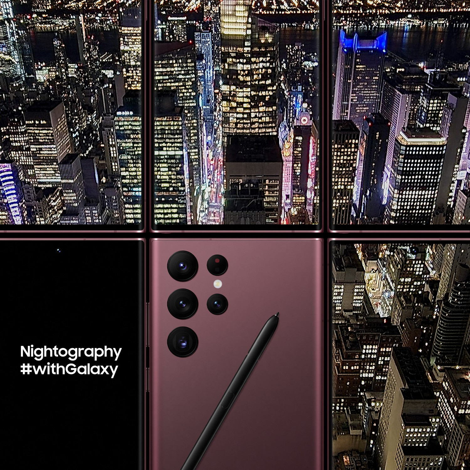 Image of SAMSUNG Galaxy S22 Ultra 5G (Burgundy, 512 GB) (12 GB RAM)