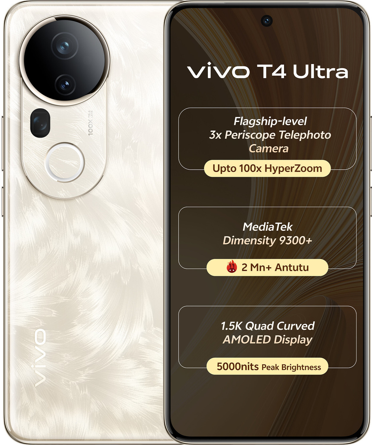 vivo T4 Ultra 5G (Phoenix Gold, 512GB) – 5G Smartphone