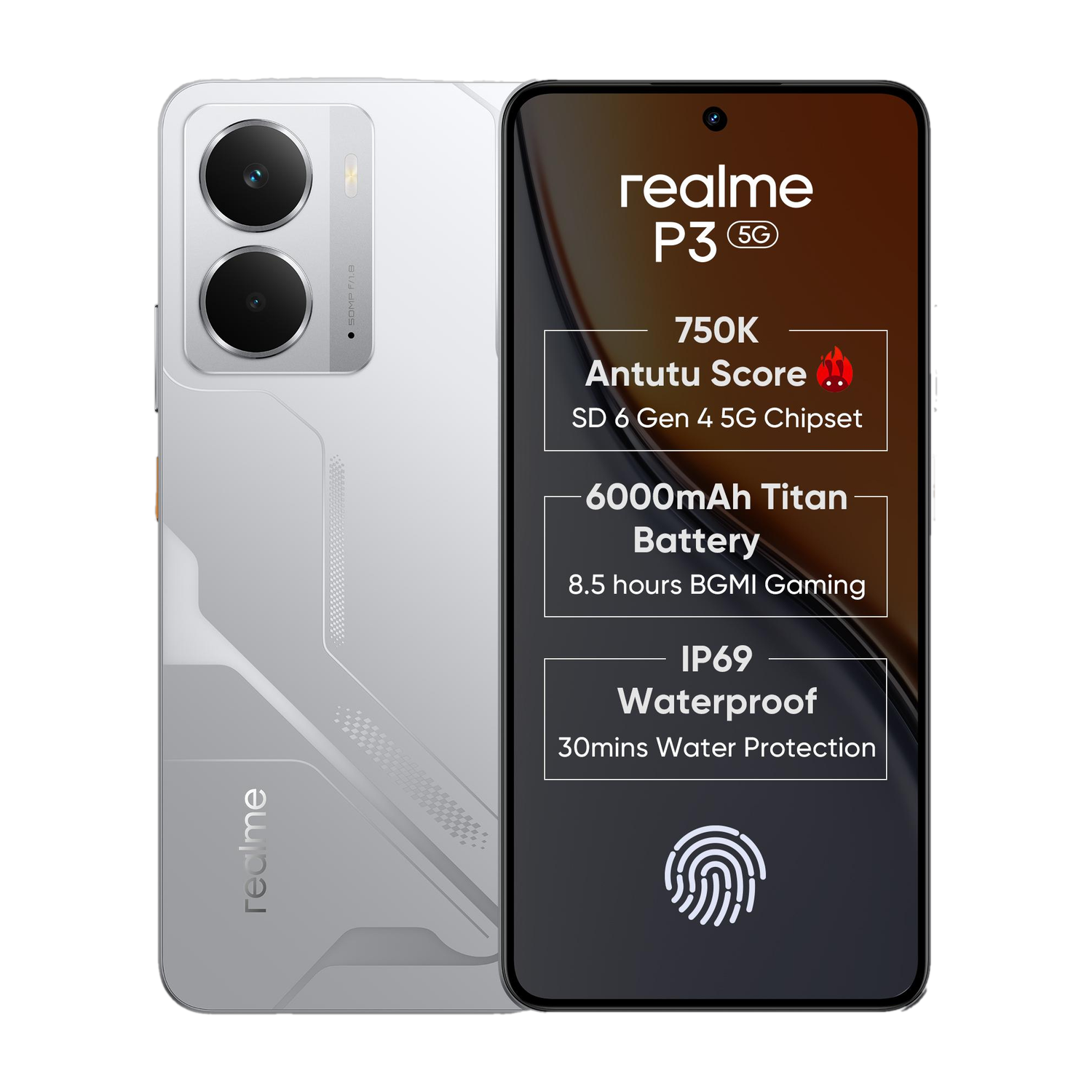 realme P3 5G (Space Silver, 128 GB)