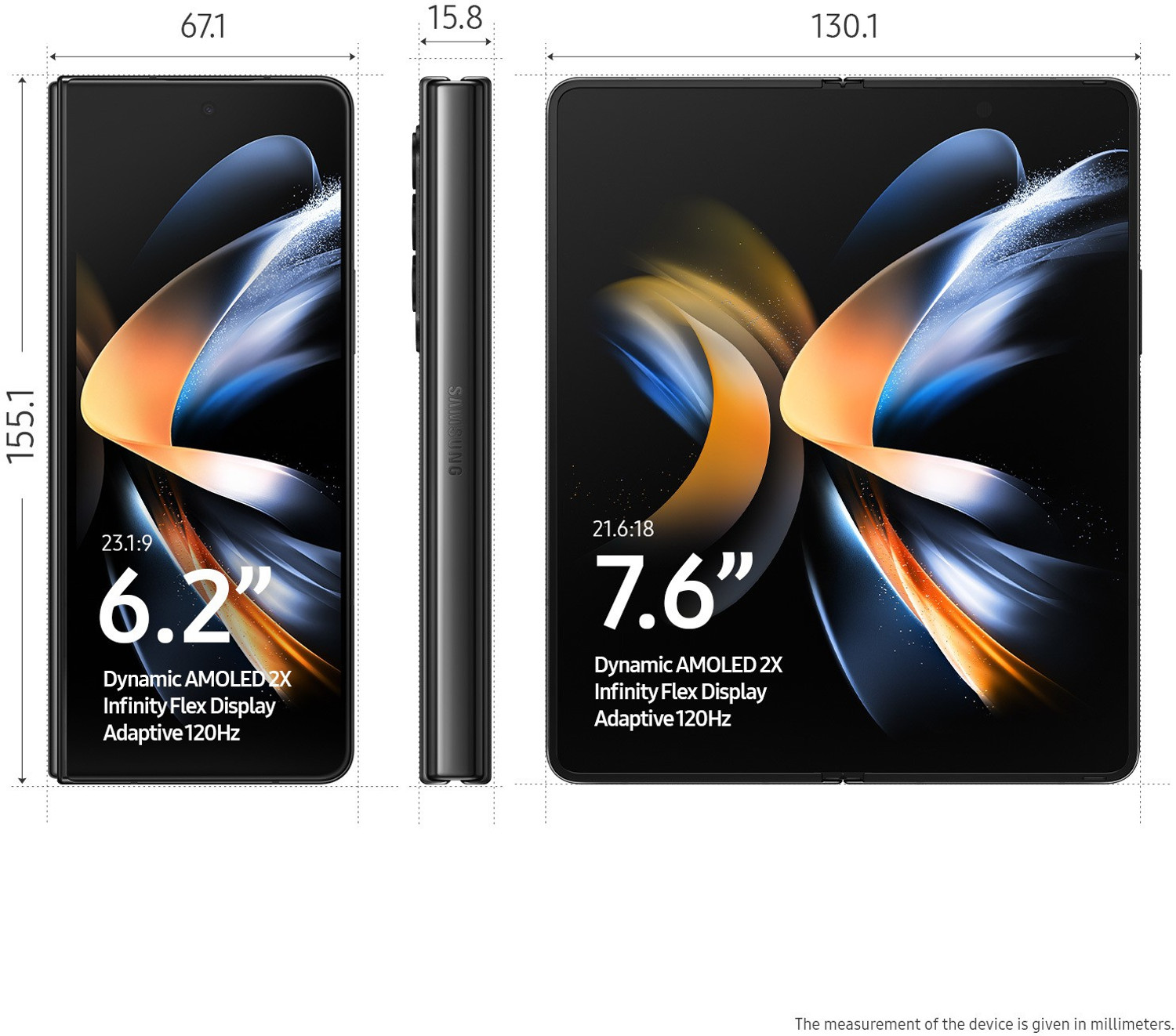 Image of Samsung Galaxy Z Fold4 5G (Phantom Black, 256 GB)