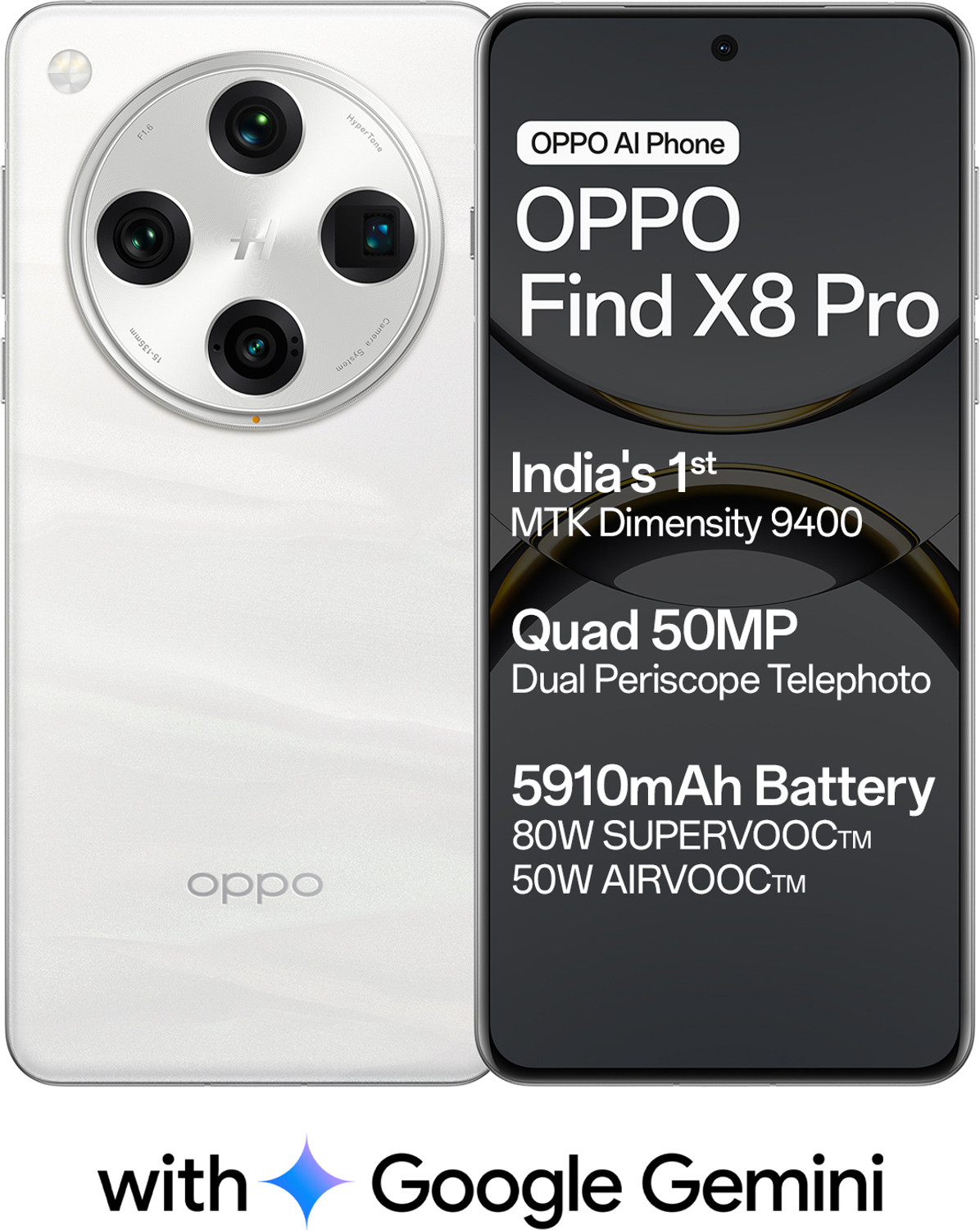 OPPO Find X8 Pro 5G (Pearl White, 512 GB)