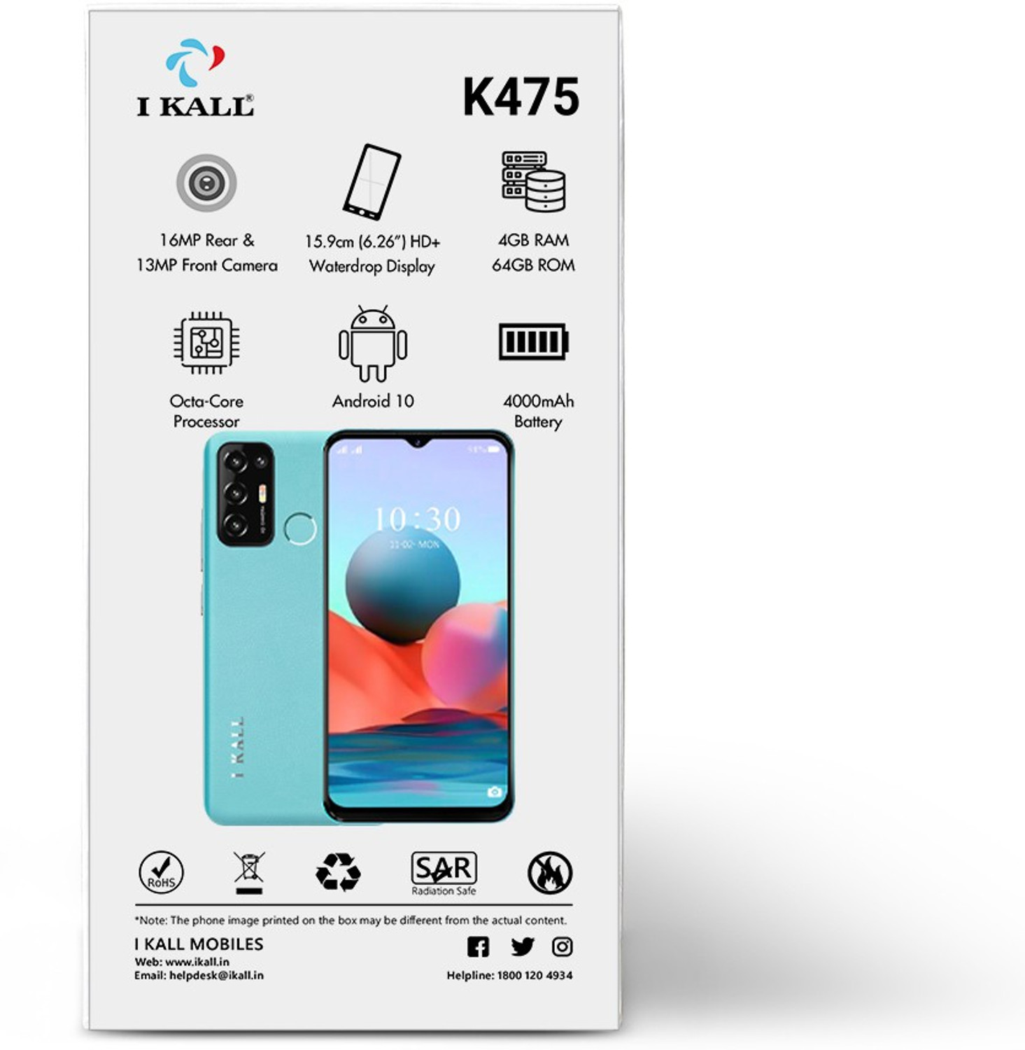 Image of I Kall K475 (SKY BLUE, 64 GB)