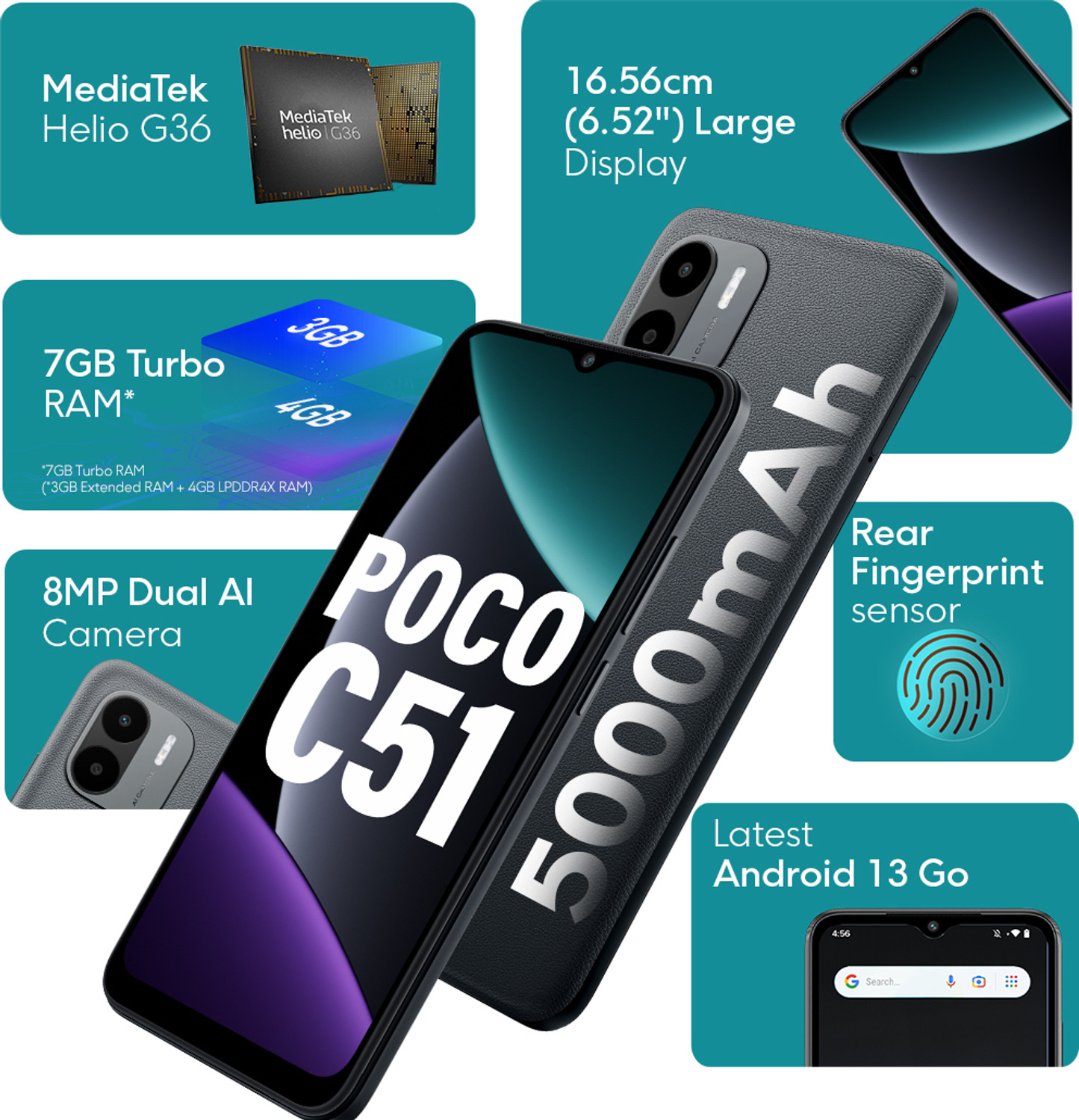 Image of POCO C51 (Power Black, 64 GB)