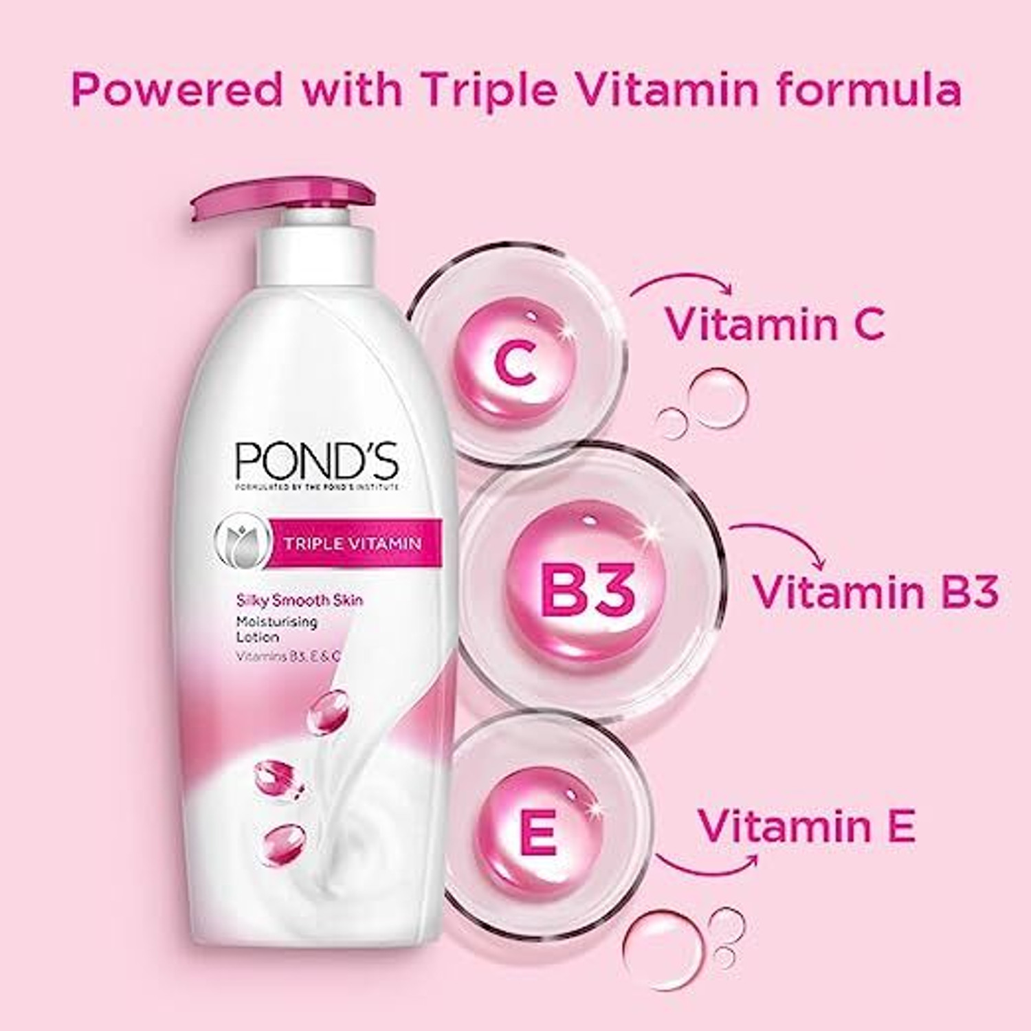 Image of POND's TRIPLE VITAMIN LOTION PACK OF 2(275 ML)(555GM)
