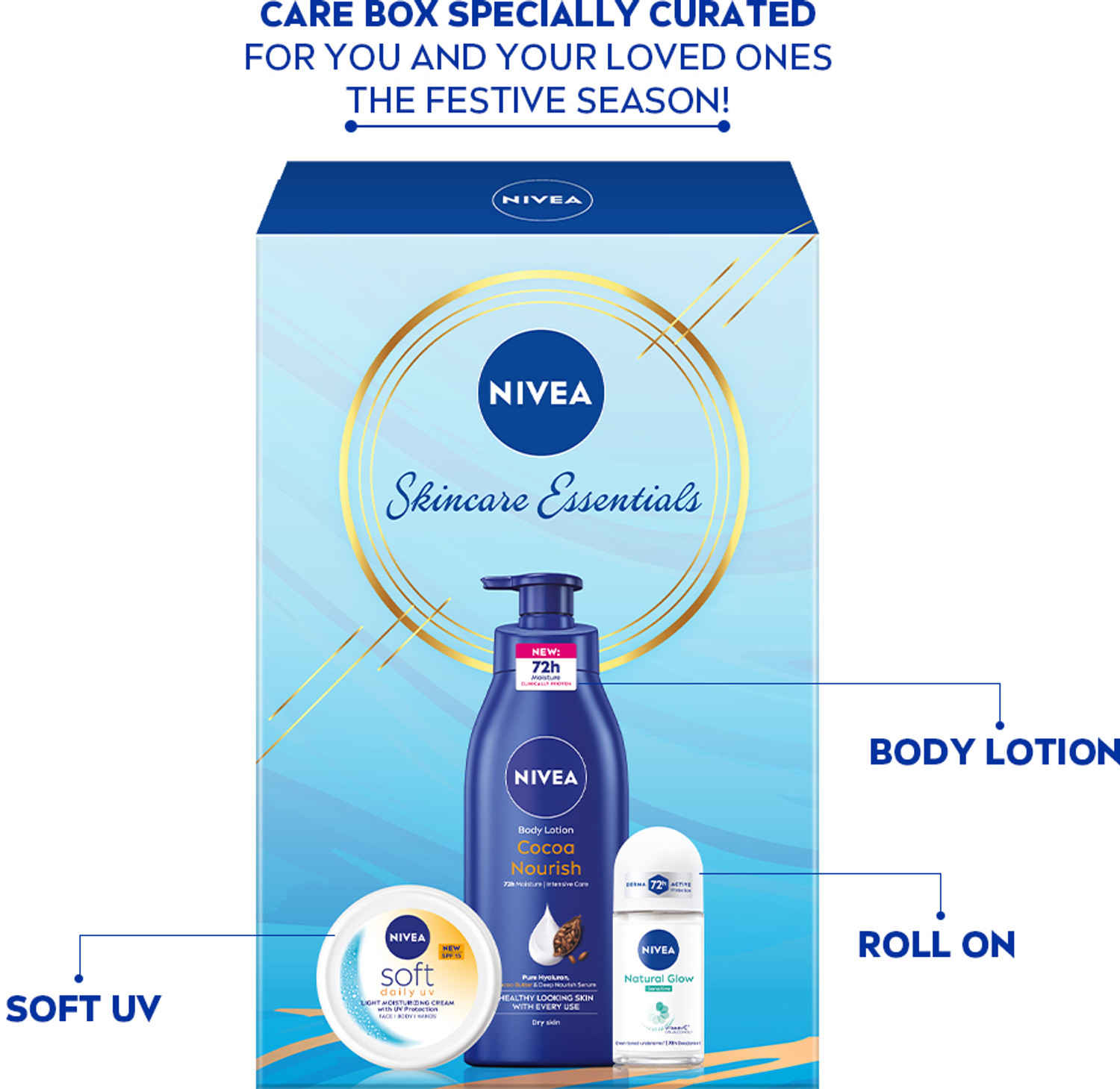 NIVEA BBD Special - Women's Grooming Kit (With Signed Celebrity Card) (Set of 3)