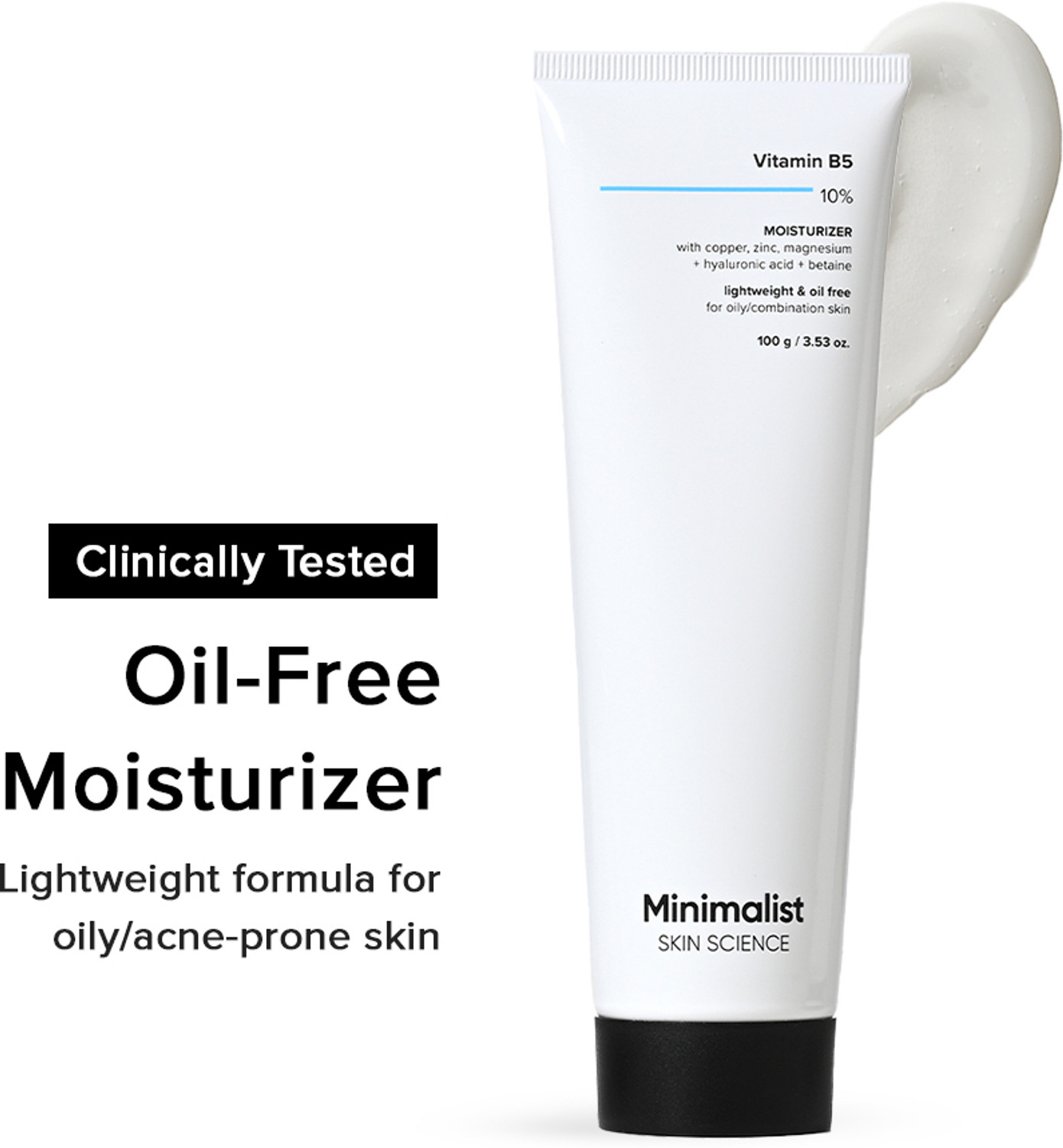 Minimalist 10% Vitamin B5 Oil Free Face Moisturizer with Zinc, Copper 