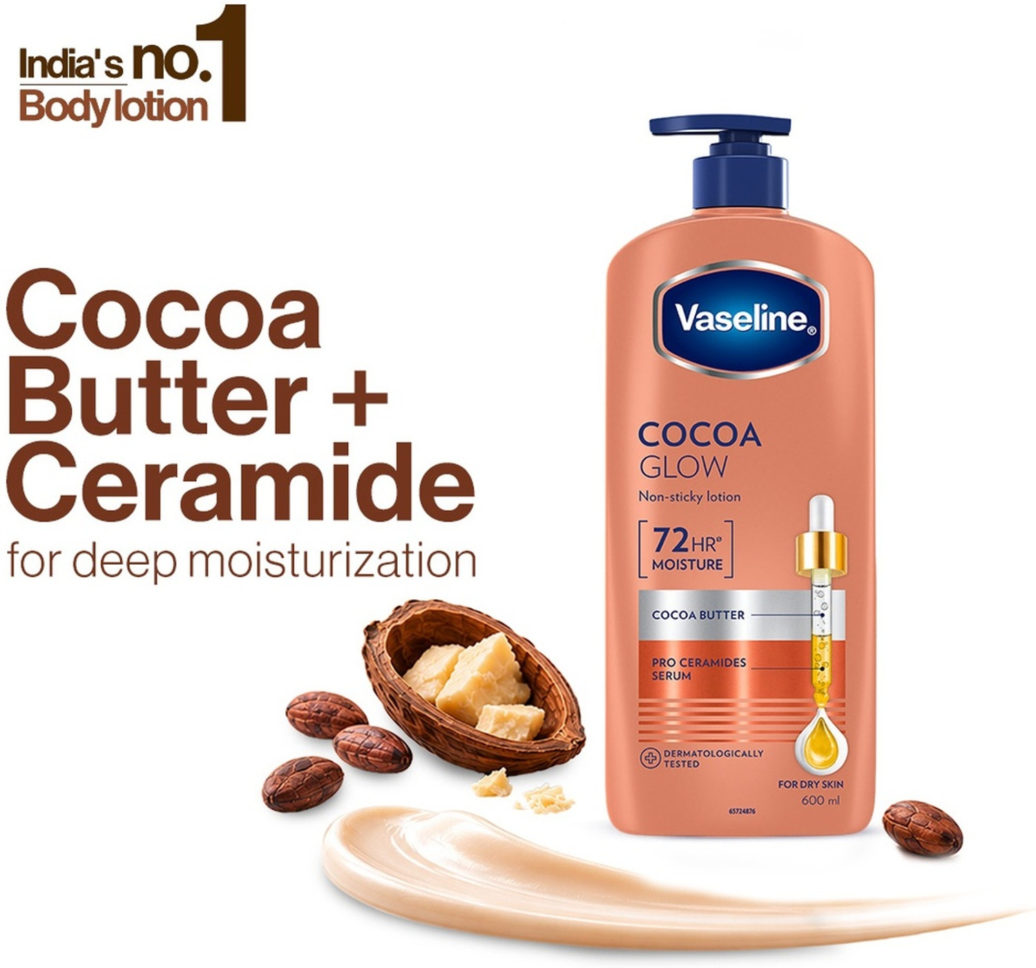 Vaseline Cocoa Glow Body Lotion  (600 ml)