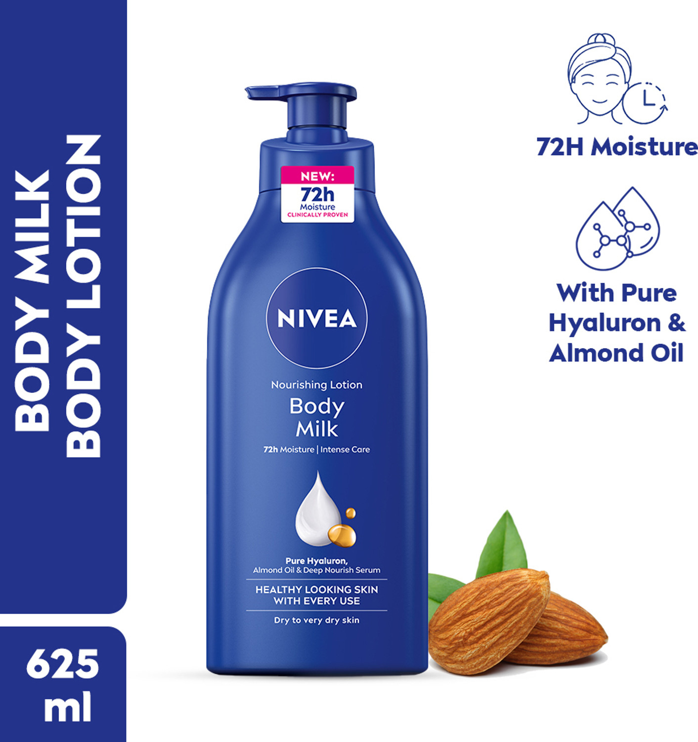 NIVEA Body Milk with Hyaluron & Almond Oil Moisturizer – 360₹