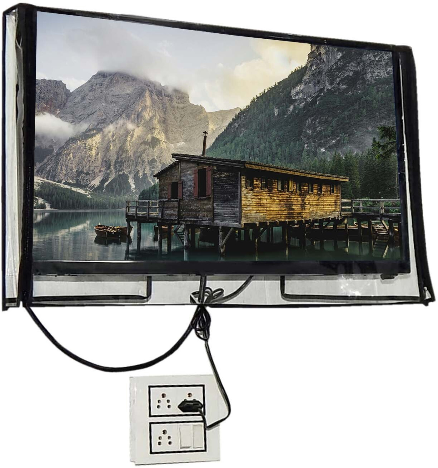 Image of GREAT FASHION 2 layer dust proof smart LED LCD TV cover for 50 inch 50 inch LED /LCD TV - GF P029 LED50 BA006 (Multicolor)