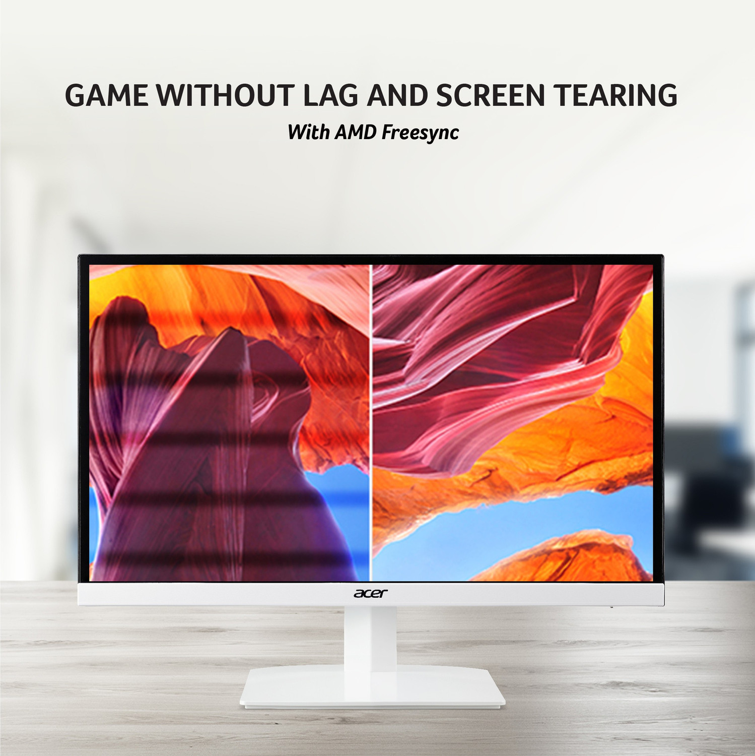 Image of Acer 68.58 cm (27 inch) Full HD LED Backlit IPS Panel with EcoDisplay, Mercury Free, Flicker Free, Bluelight Shield, AMD Free Sync Compatible, 2X2W Inbuilt Speakers, Tilt-able Stand Ultra-thin Monitor (HA270)