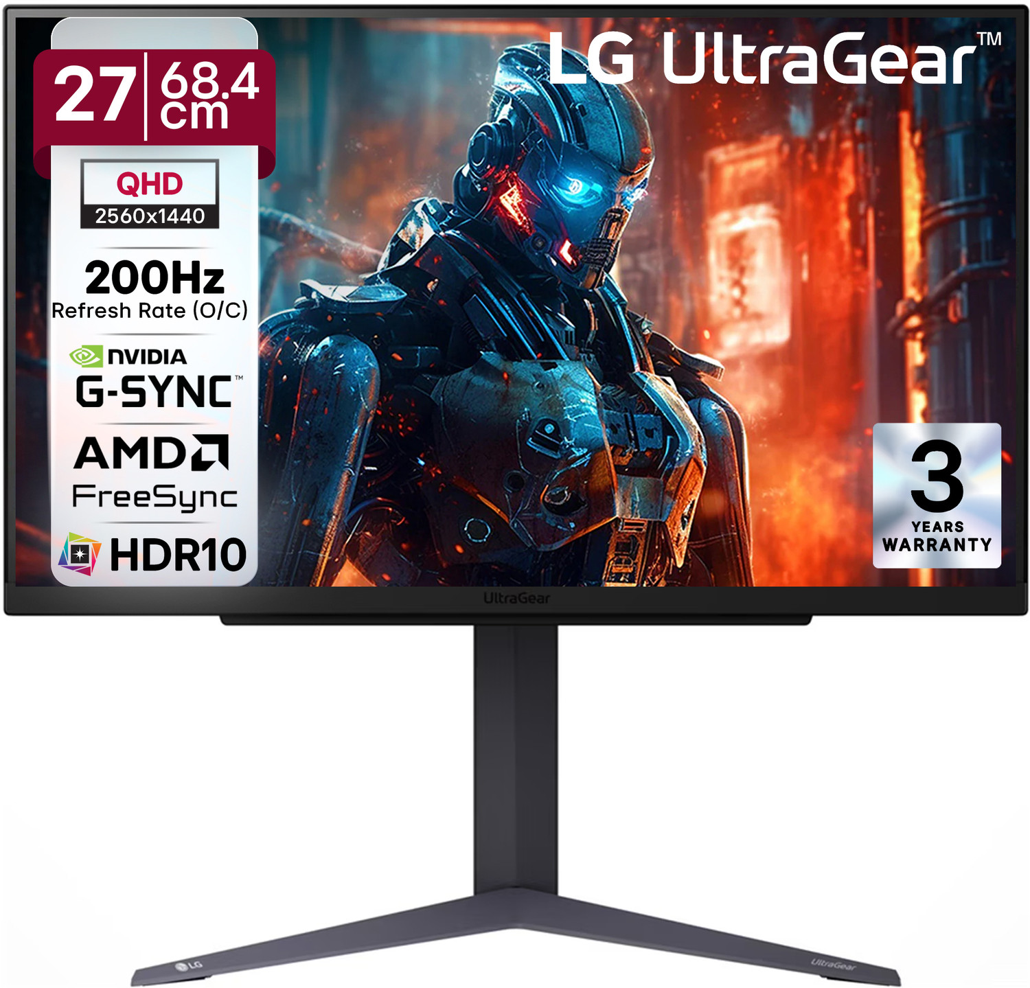 Image of LG ULTRAFINE 81.28 cm (32 inch) 4K Ultra HD LED Backlit VA Panel Monitor (32UR500K-(3840x2160),HDR10,90% DCI-P3(CIE1976),HDMIx2,DisplayPort,Inbuilt Spk.) (Frameless, Response Time: 4 ms, 60 Hz Refresh Rate)