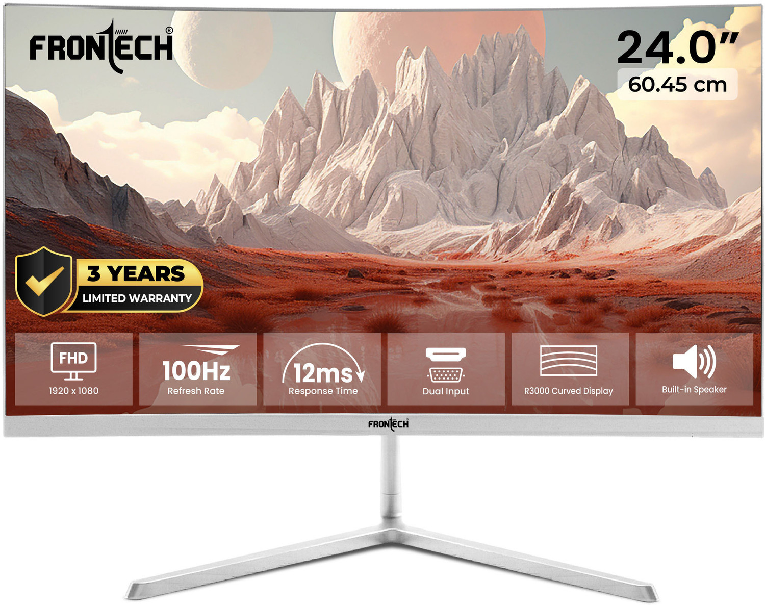 Frontech Ultima Series 60.96 cm (24 inch) Curved Full HD LED Backlit V