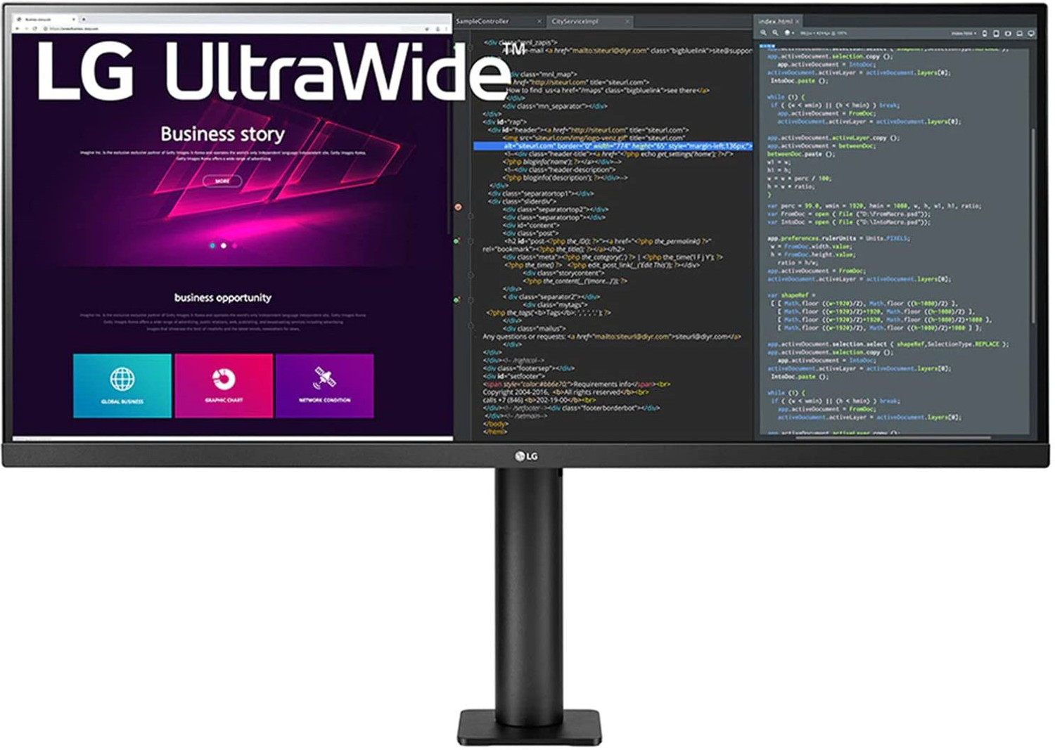 Image of LG LG ULTRAWIDE 86.36 cm (34 inch) Quad HD LED Backlit IPS Panel Gaming Monitor (Ergo Stand, Qhd 3440 X 1440 Pixels IPS (Srgb 99%) HDR 10)