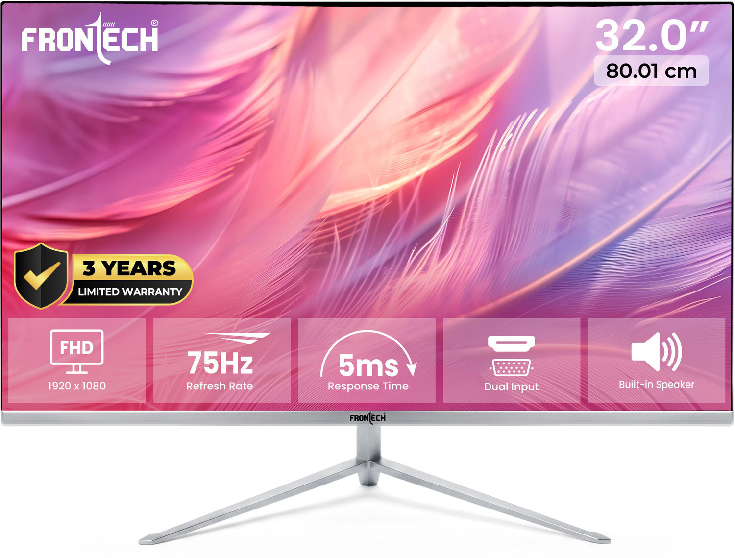 Frontech MON-0069 31.5 inch Full HD IPS Panel Monitor (1920 x 1080 Pix