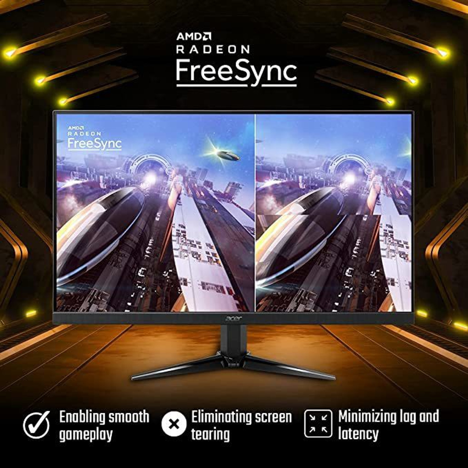 Image of Acer Nitro QG1 54.61 cm (22 inch) Full HD LED Backlit VA Panel Gaming Monitor (Nitro QG221Q 21.5 inch (55 cm) Backlit Led 1920 X 1080 Pixels Full HD Gaming Monitor)