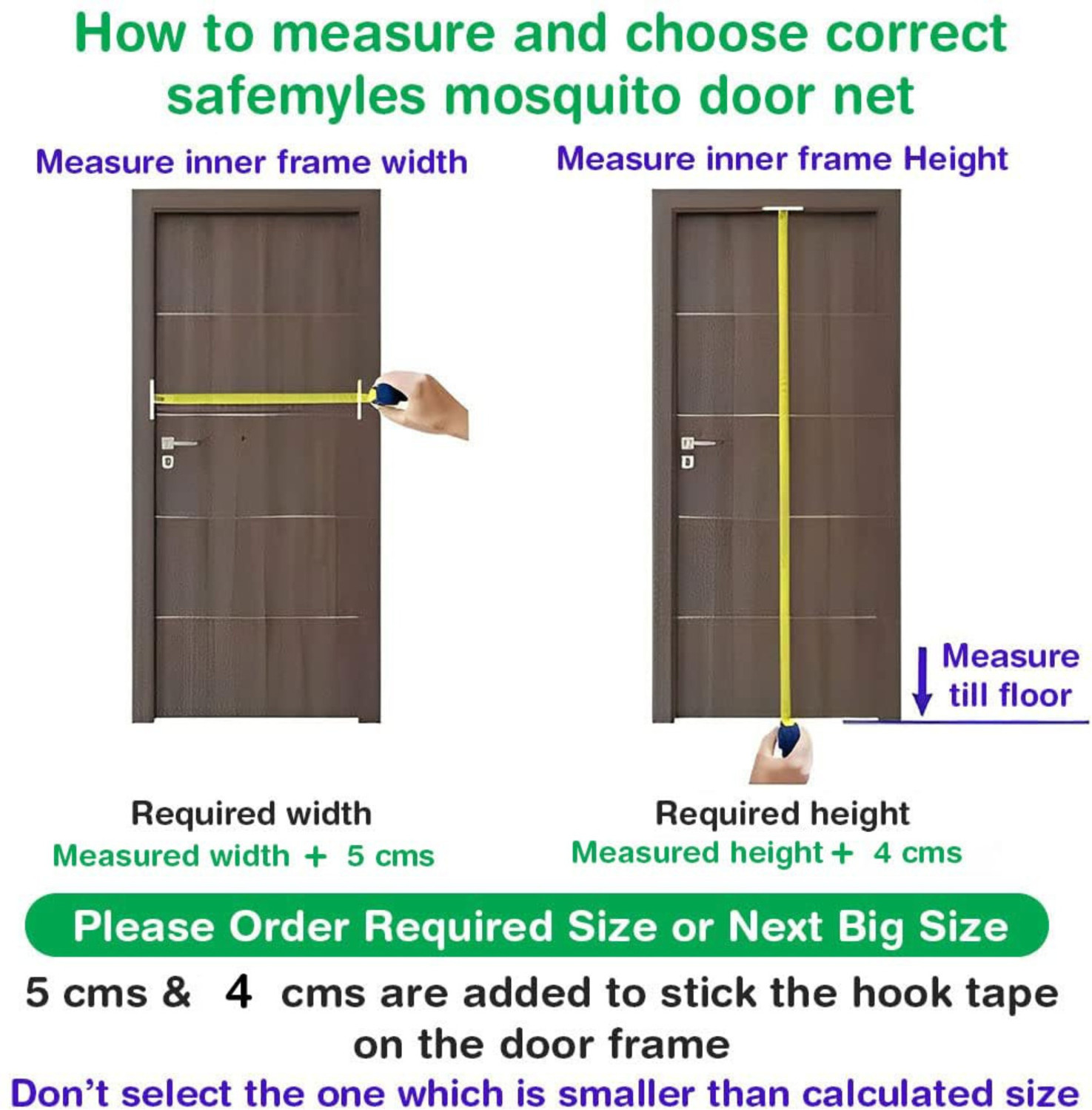 Image of SafeMyles Magnetic Mosquito Net Door - Easy Fit, Breathable & Mosquito Protection Polyester Washable Adults Mosquito Net (Black 210x75cm, Frame Hung)
